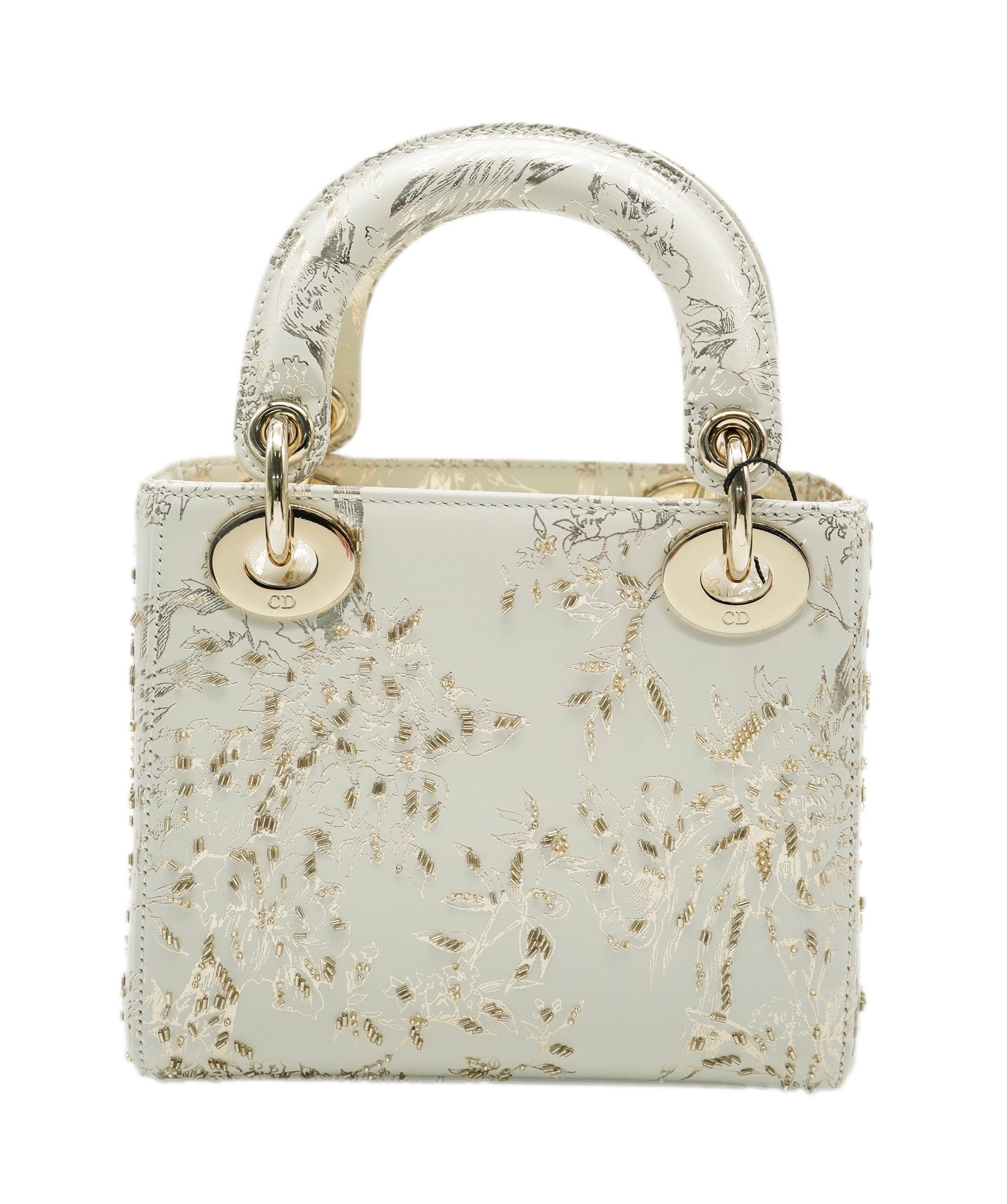 Christian Dior Limited Edition Ivory Embellished Mini Lady Dior