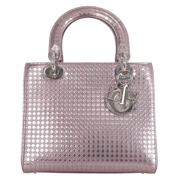 Pre-owned Small My ABC Lady Dior Two-Way Handbag - Grey