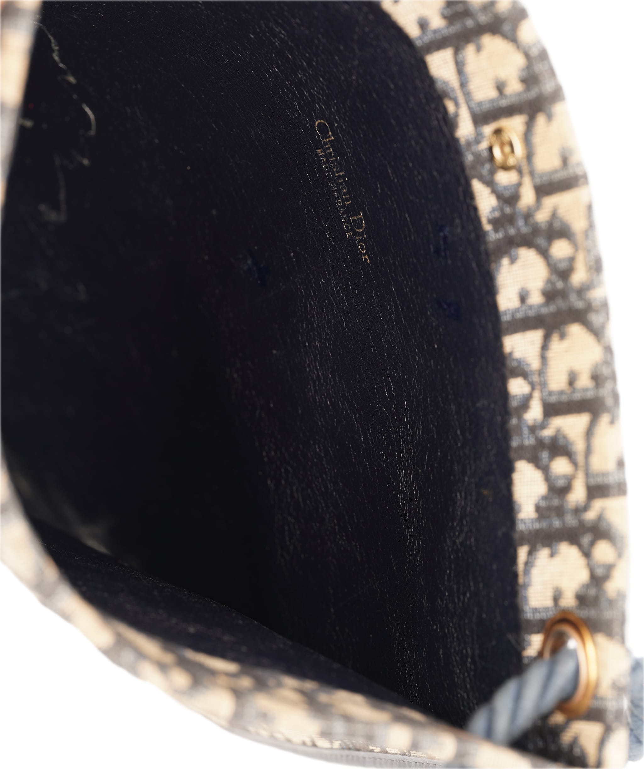 Christian Dior Christian Dior Navy Blue Trotter Monogram Canvas Shoulder Bag ALC4367