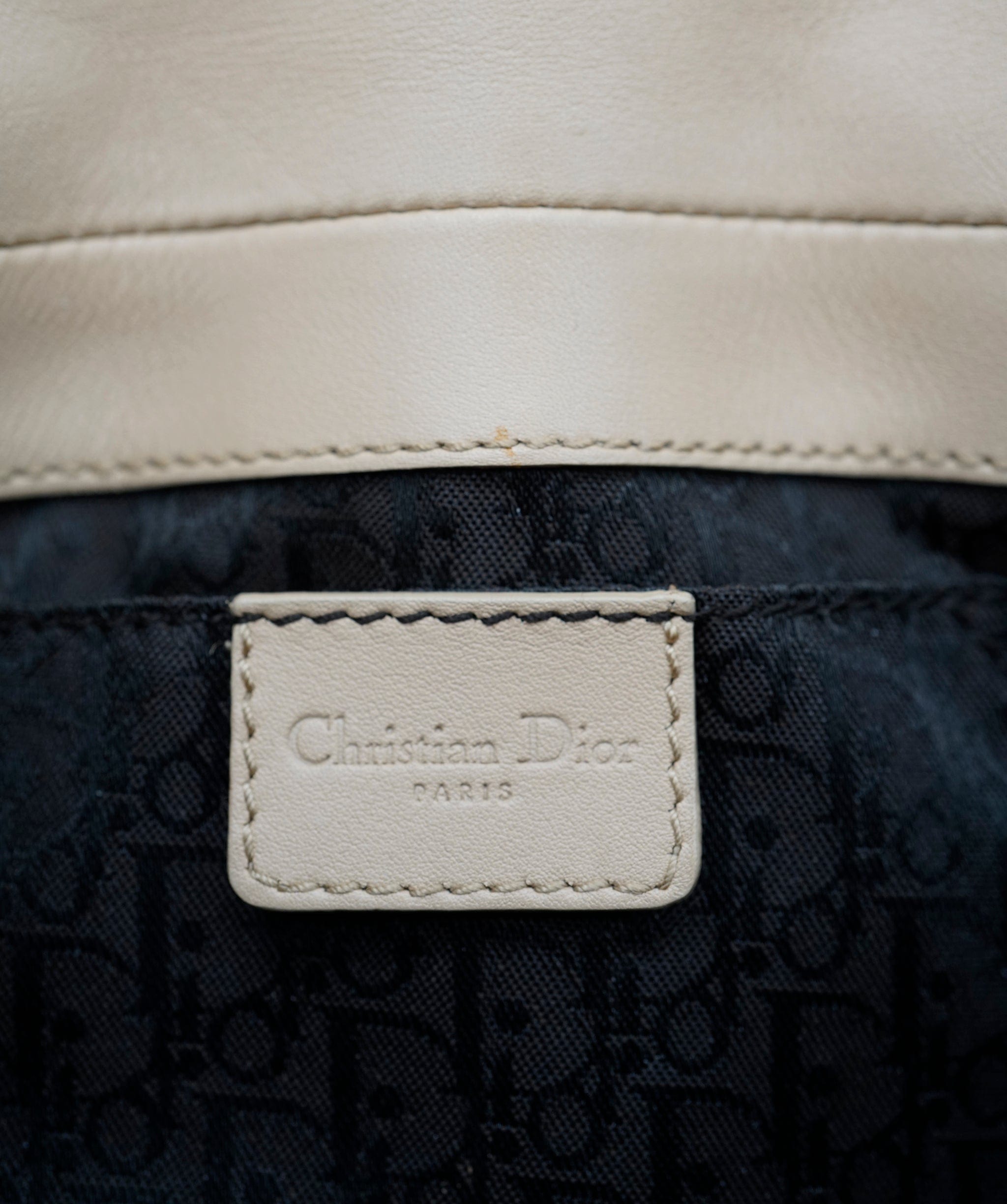 Christian Dior Dior Admit it Lace up Clutch Bag Beige ASL9206