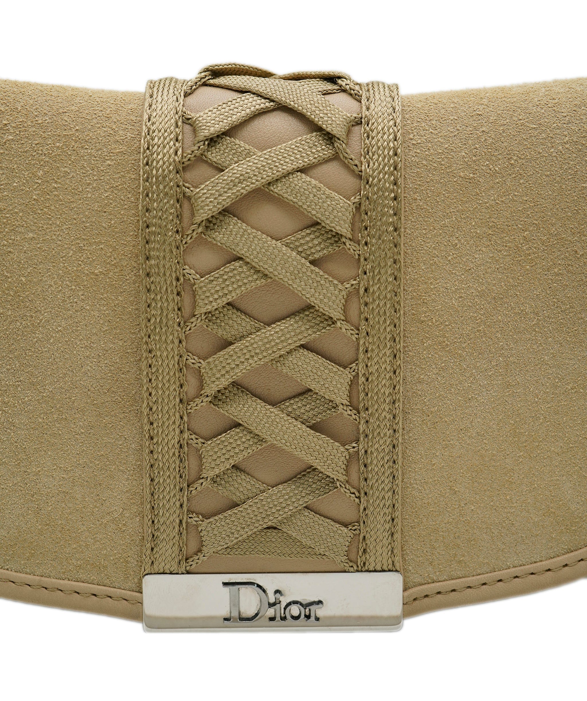 Christian Dior Dior Admit it Lace up Clutch Bag Beige ASL9206