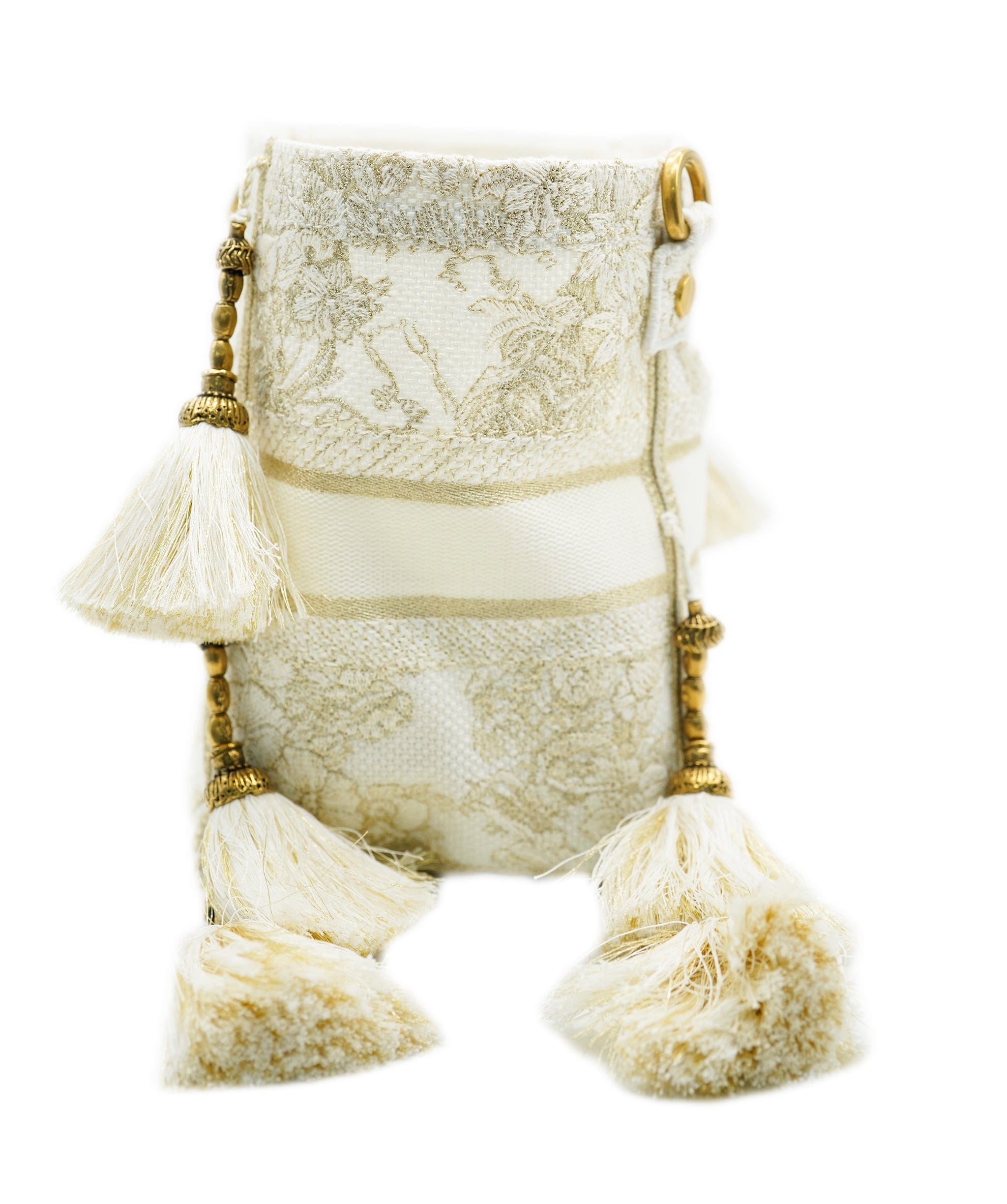Christian Dior Dior Canvas bucket bag white/gold AVC1887