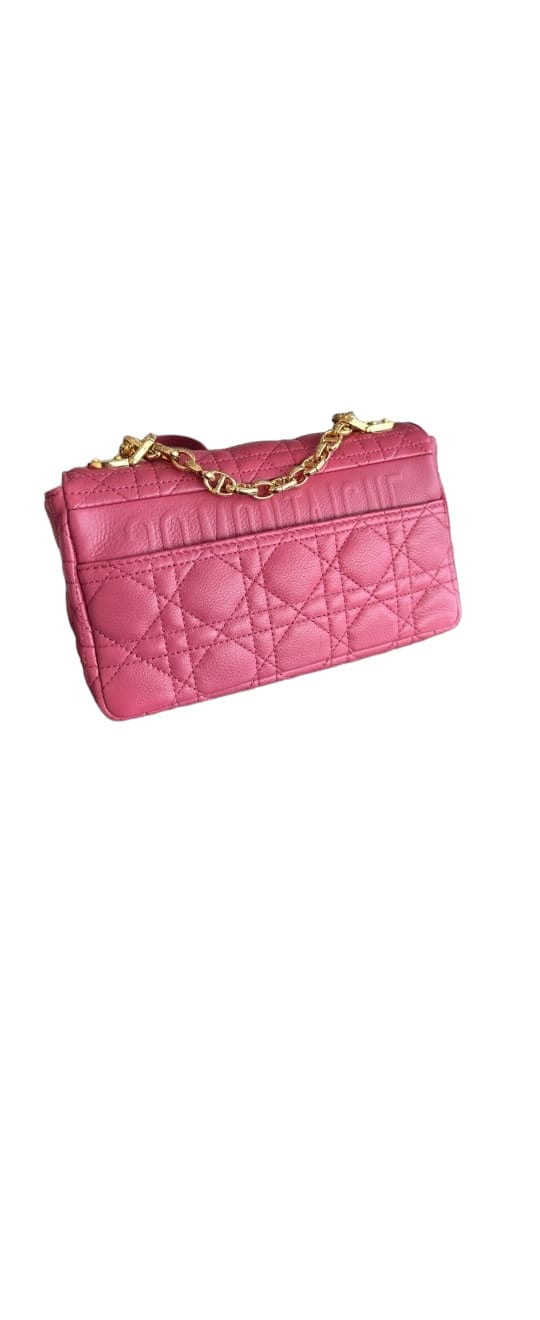 Christian Dior Dior Caro Small Flap Pink Calfskin GHW SYCM038