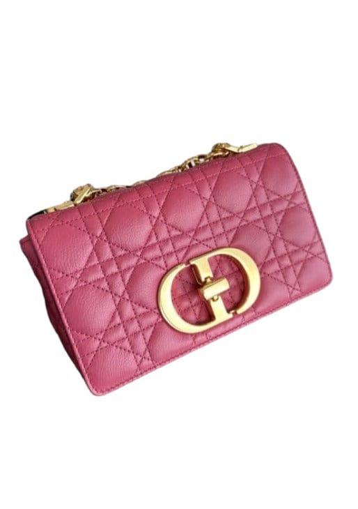 Christian Dior Dior Caro Small Flap Pink Calfskin GHW SYCM038