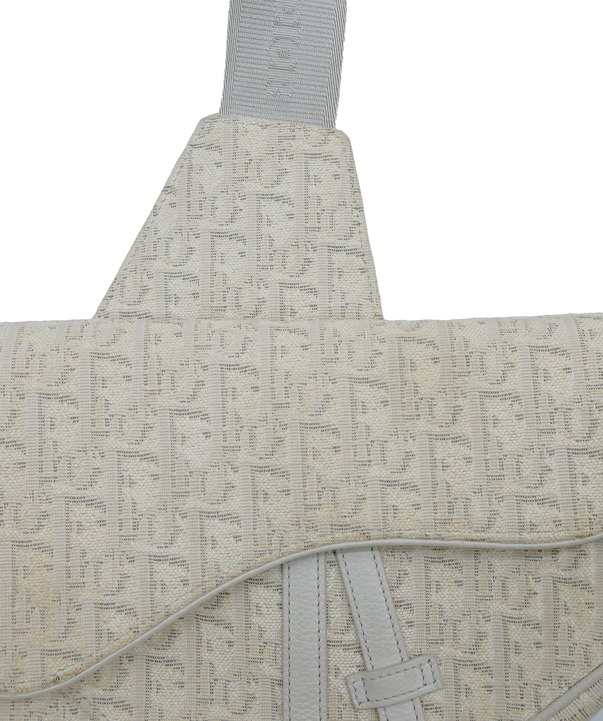 Christian Dior Dior Saddle Bag White Diorissimo ASC5304