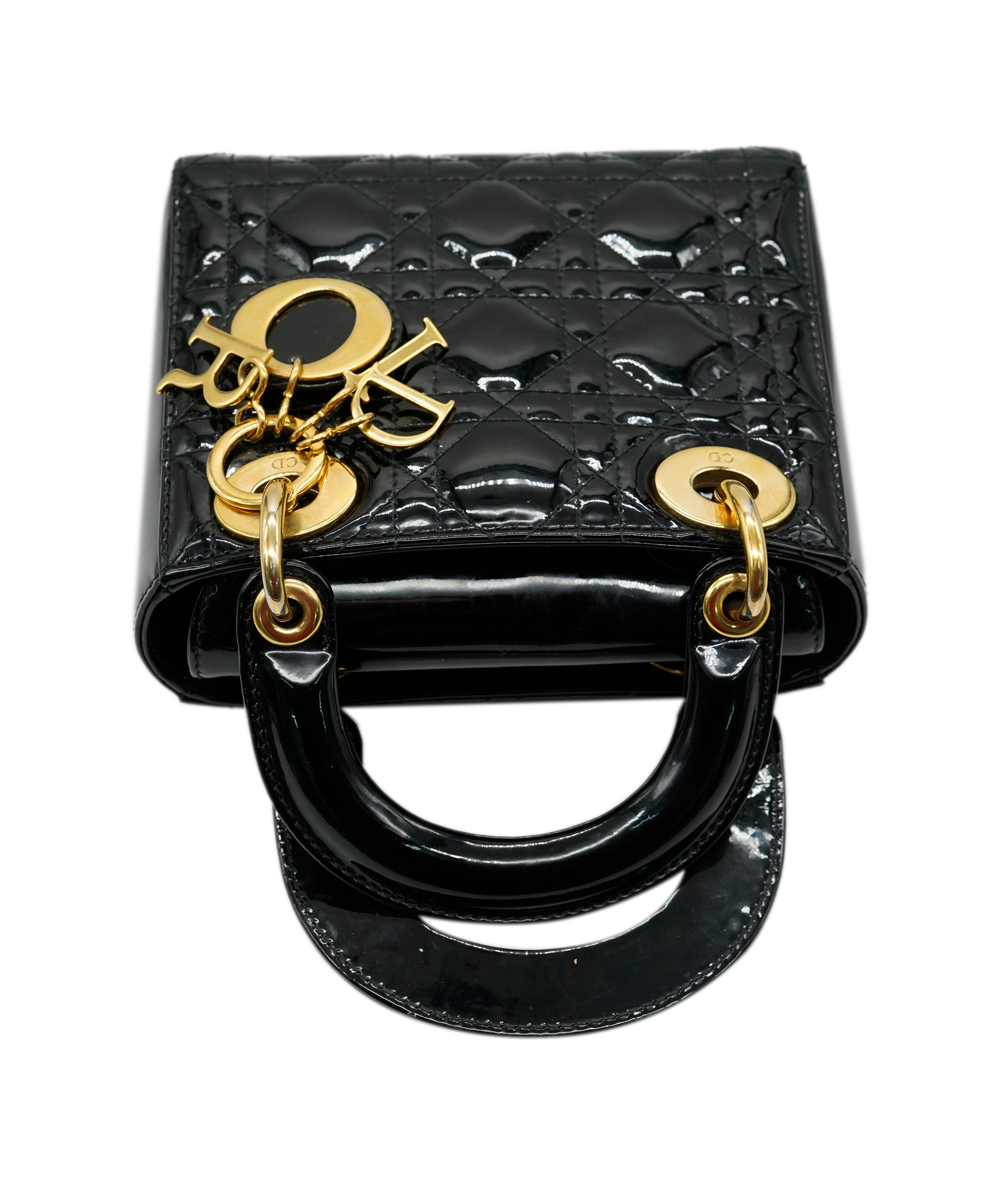 Christian Dior Lady Dior Patent Leather Bag with Strap ALC3552