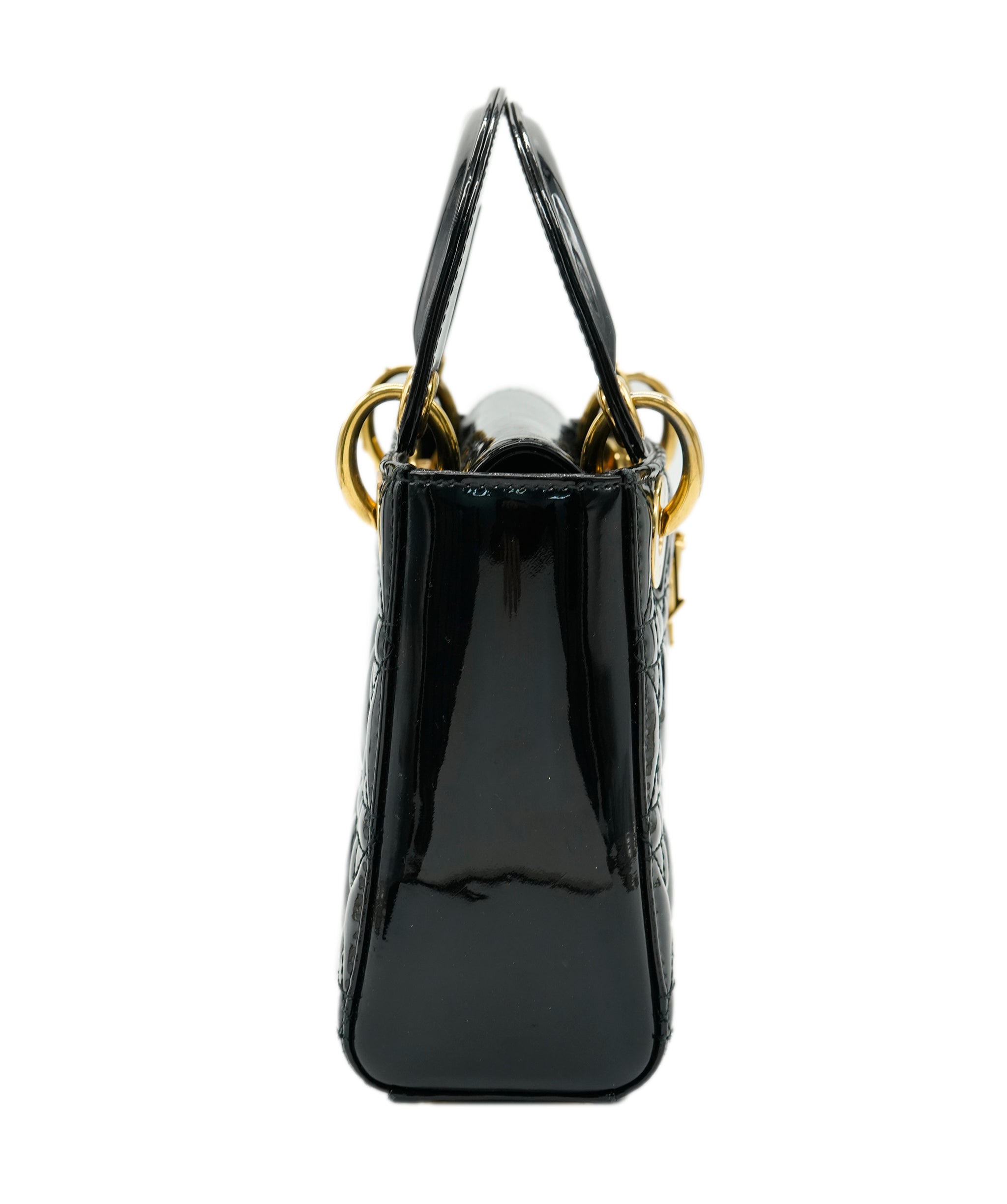 Christian Dior Lady Dior Patent Leather Bag with Strap ALC3552