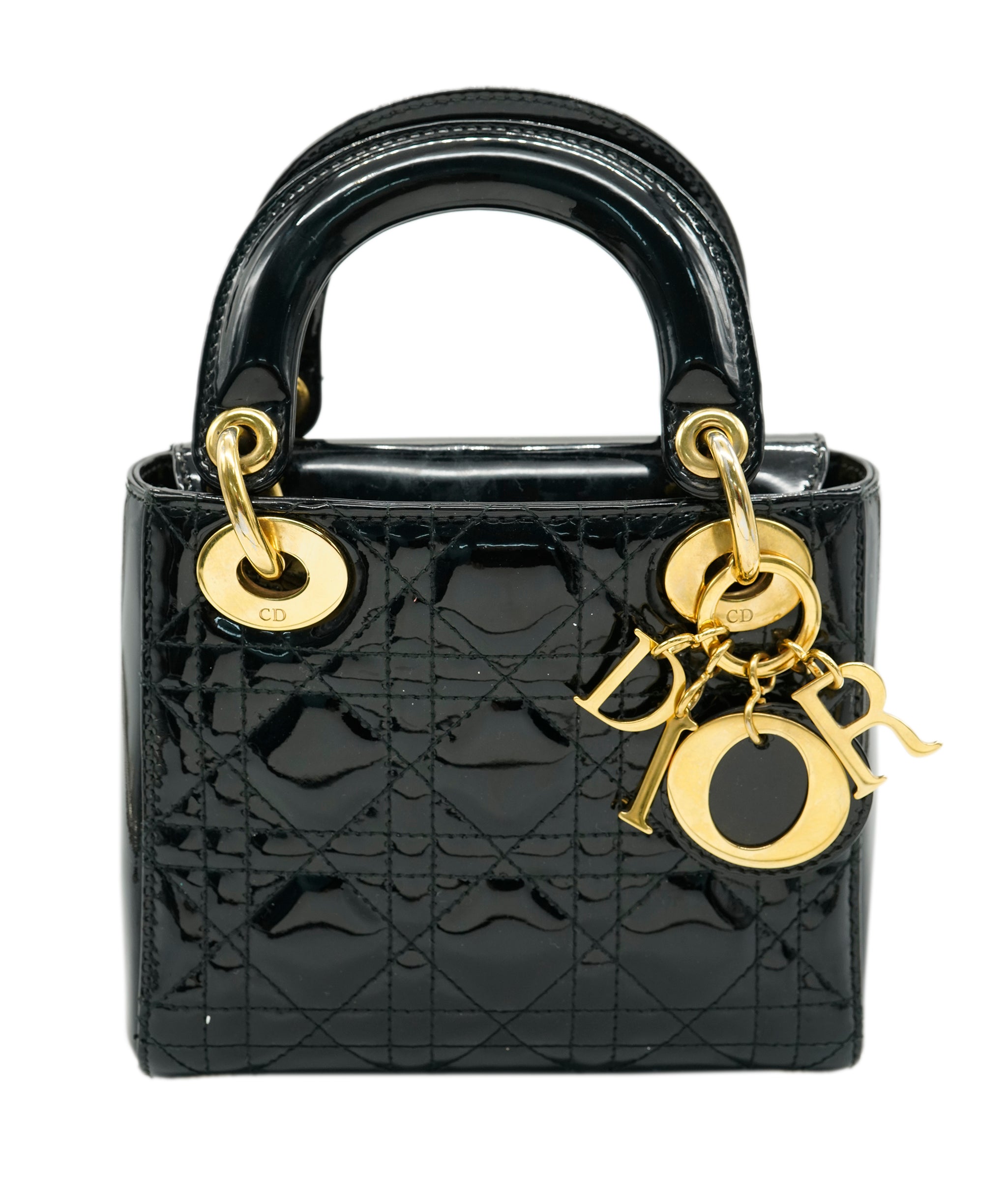 Christian Dior Lady Dior Patent Leather Bag with Strap ALC3552