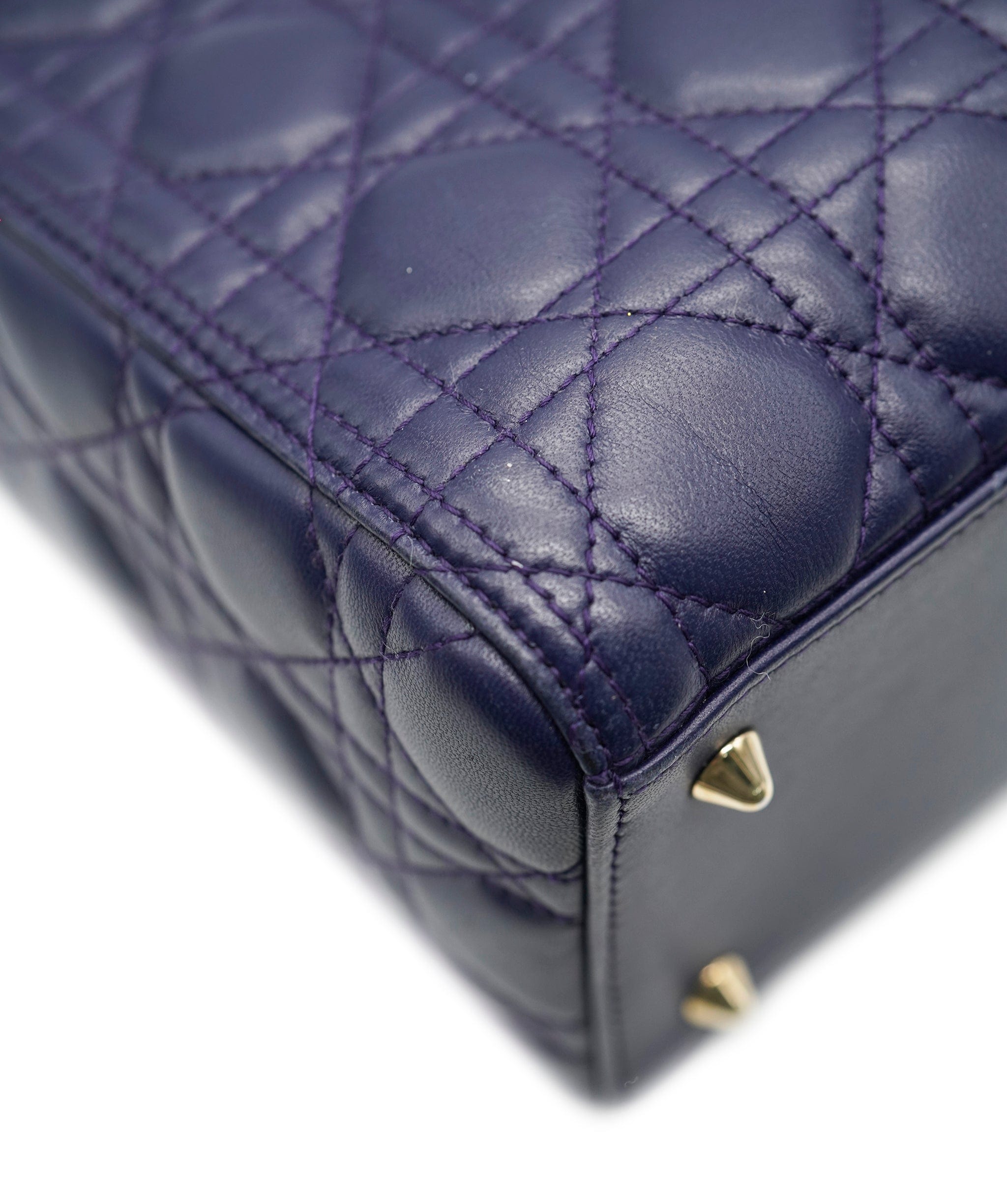 Christian Dior Purple blue lady bag, rhinestone strap ASL10466