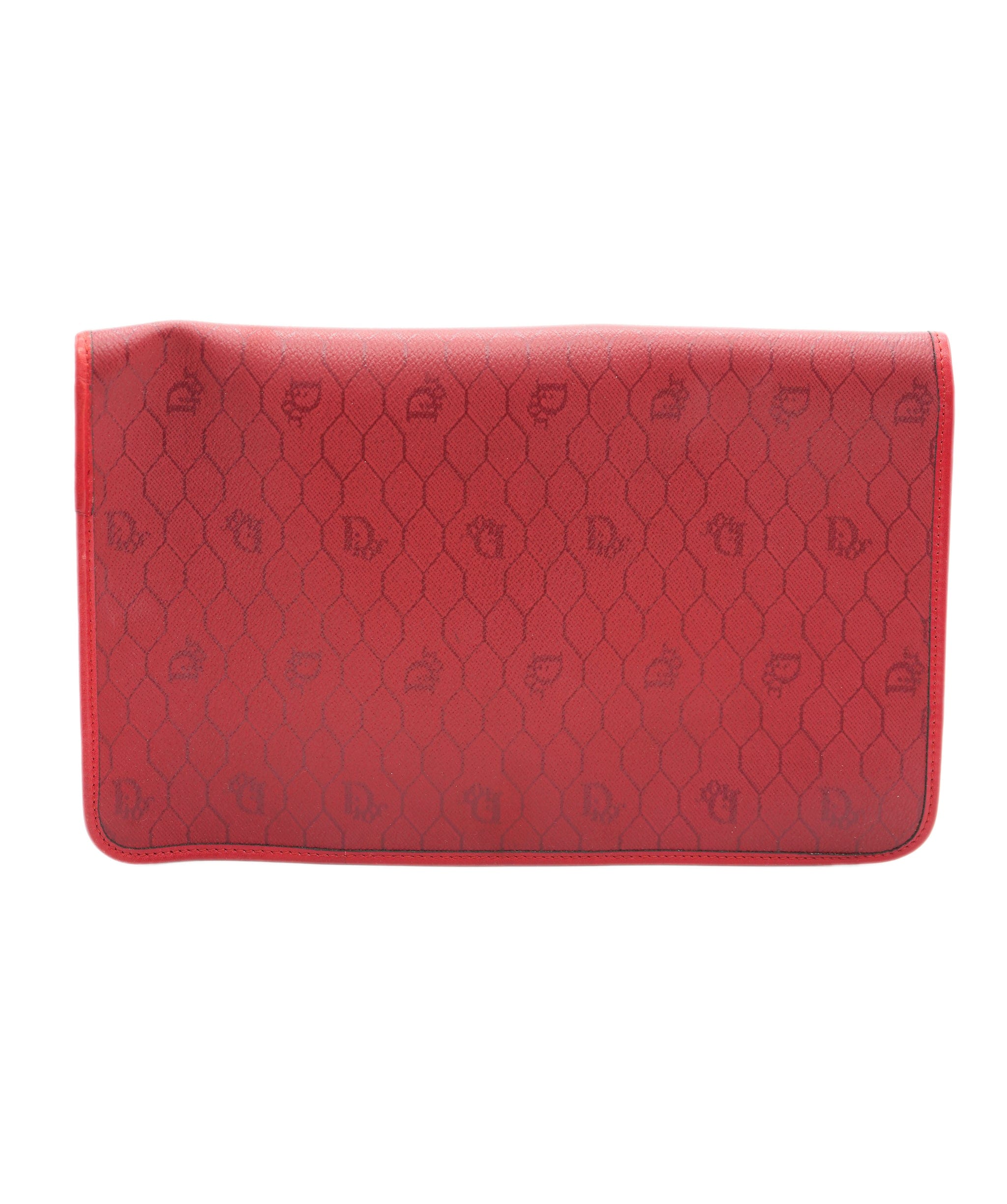Christian Dior Vintage dior honeycomb red clutch - AJC0784