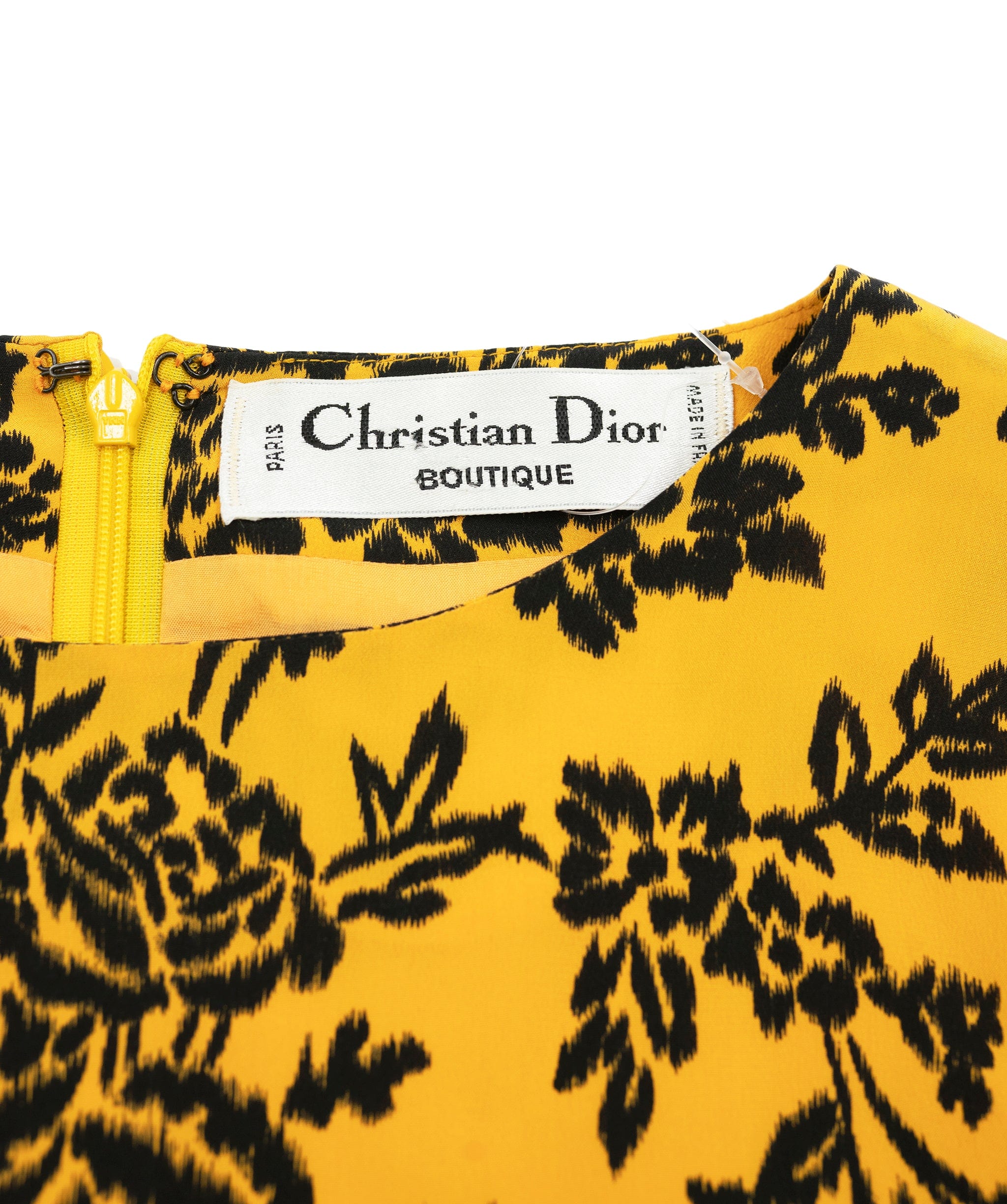 Christian Dior Christian Dior Yellow Dress with floral pattern ASL4968