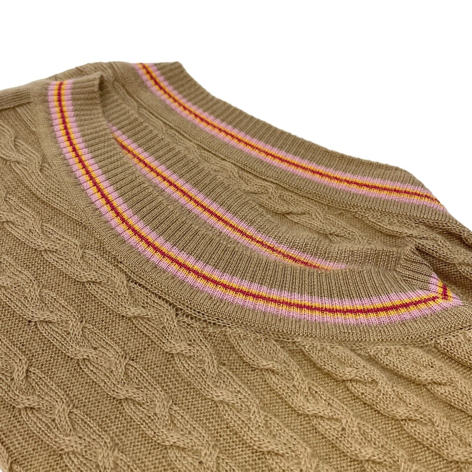 Christian Dior / Dior Christian Dior Vintage Logo Knit Polo Shirt #40 Beige Cashmere Button