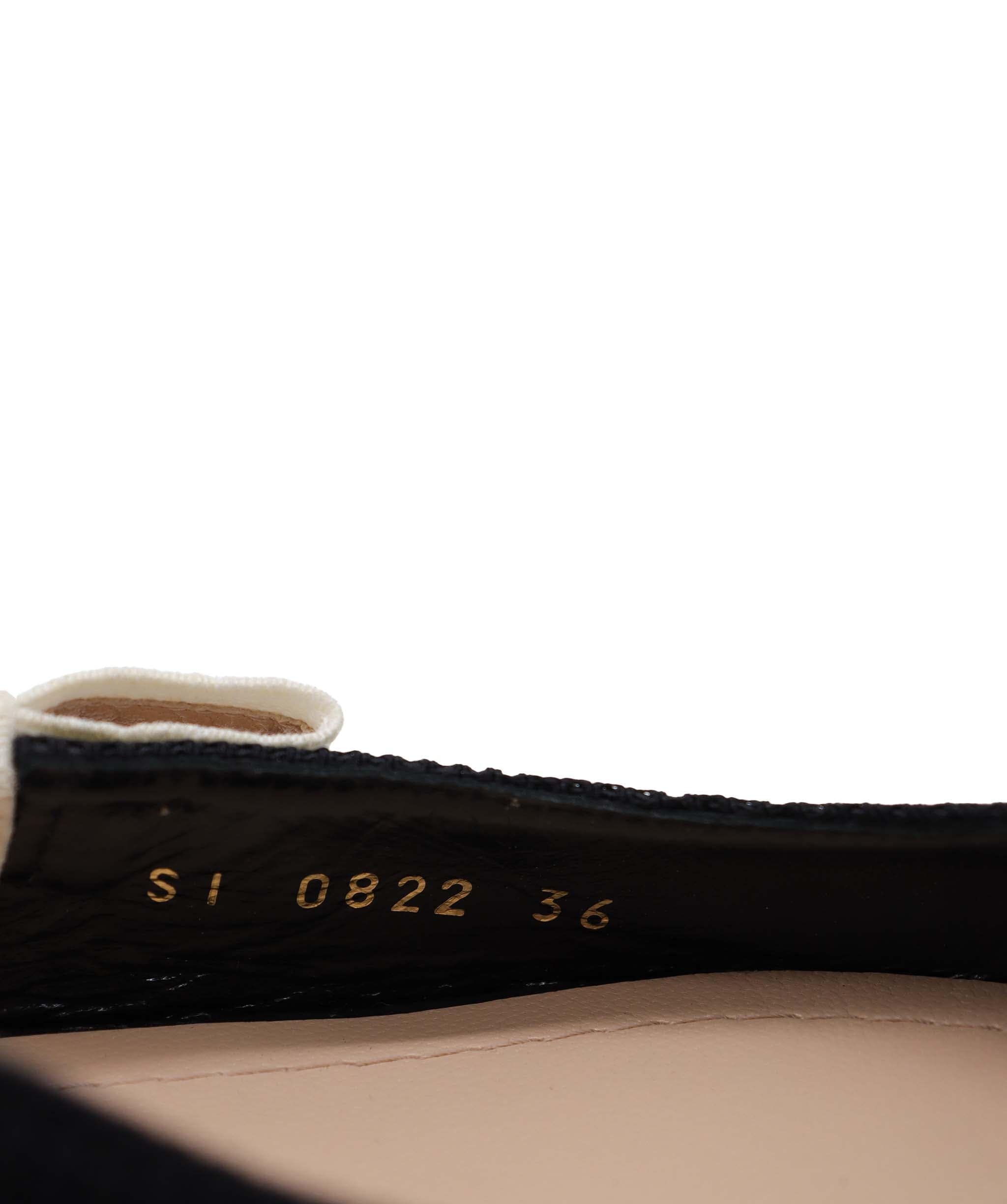 Christian Dior J'Adior Black Slingback Flat Size 36 SKC1990