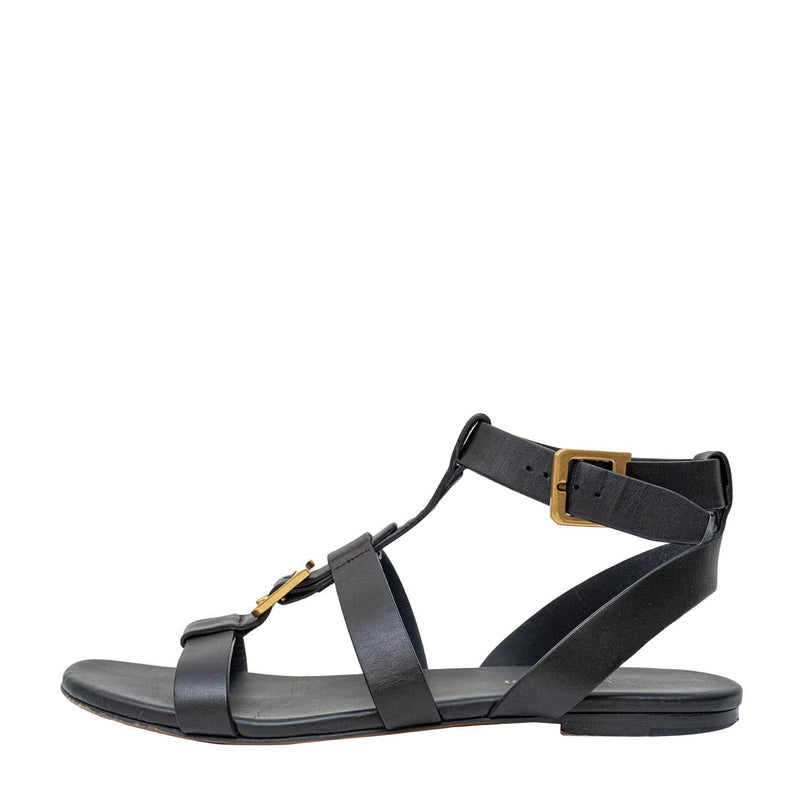 Dior Gladiator Flat Sandals with logo Hardware 37 SYCH092
