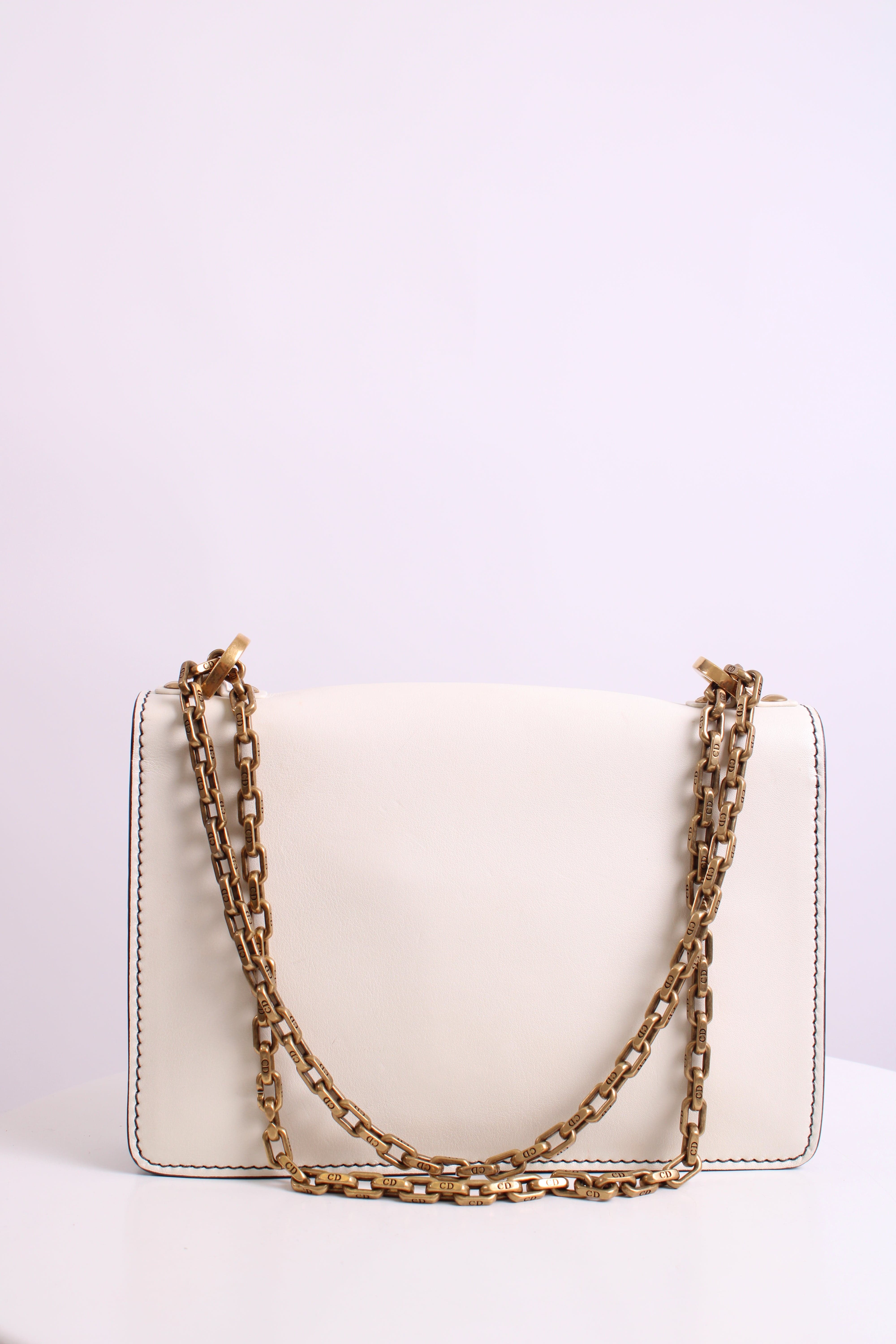 Christian Dior Christian Dior J'Adior Chain Flap Handbag Cream