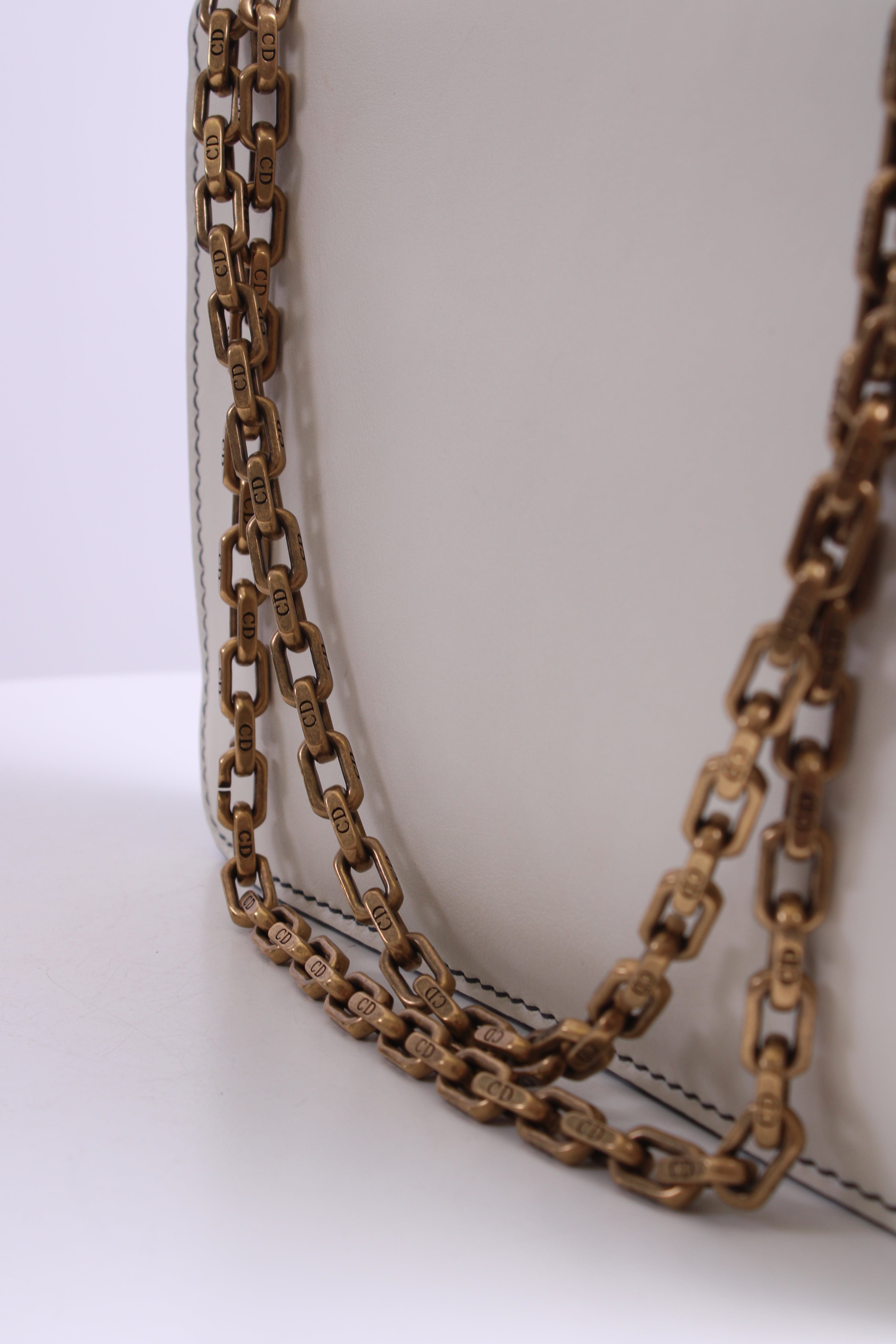 Christian Dior Christian Dior J'Adior Chain Flap Handbag Cream
