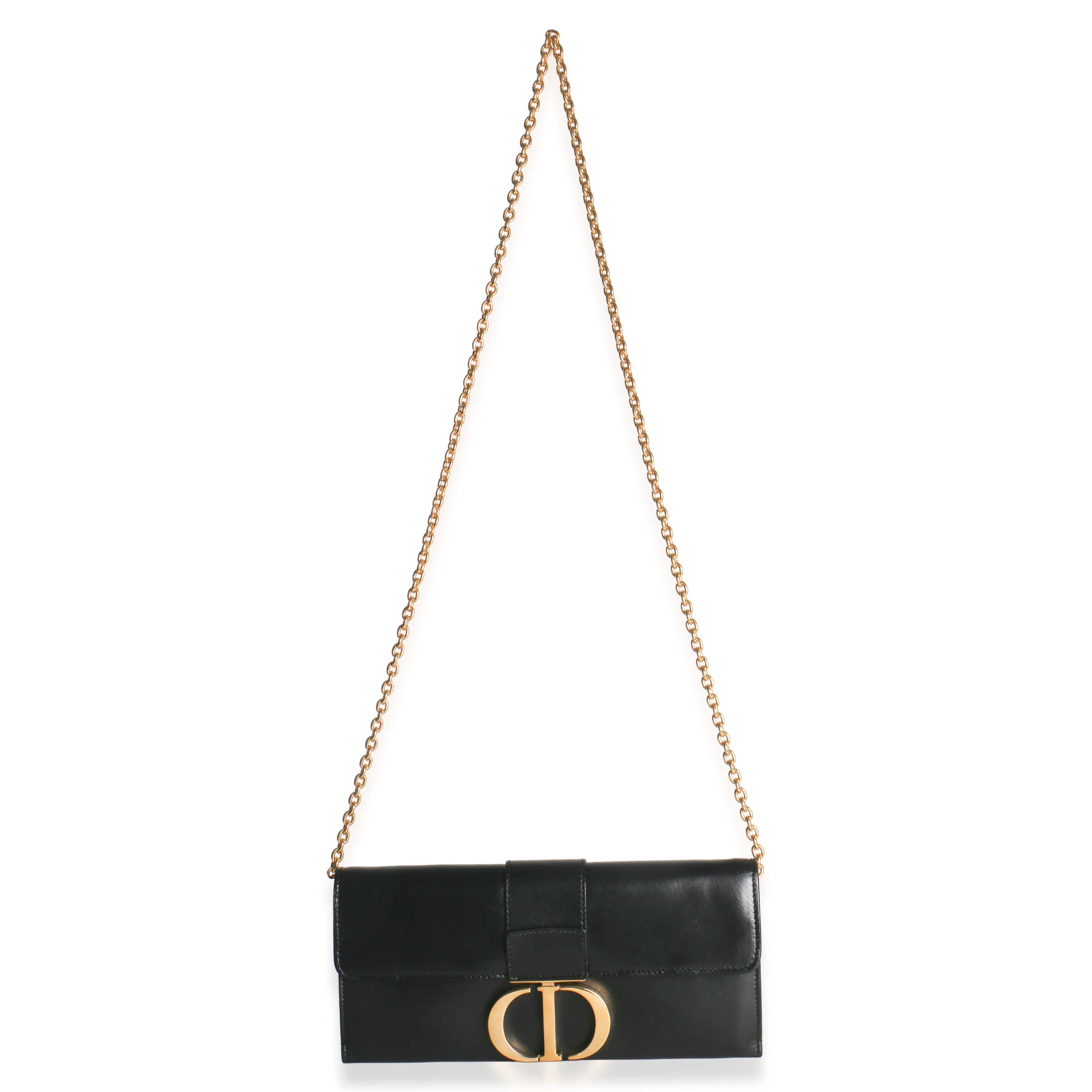 Christian Dior Black Calfskin Montaigne 30 Clutch