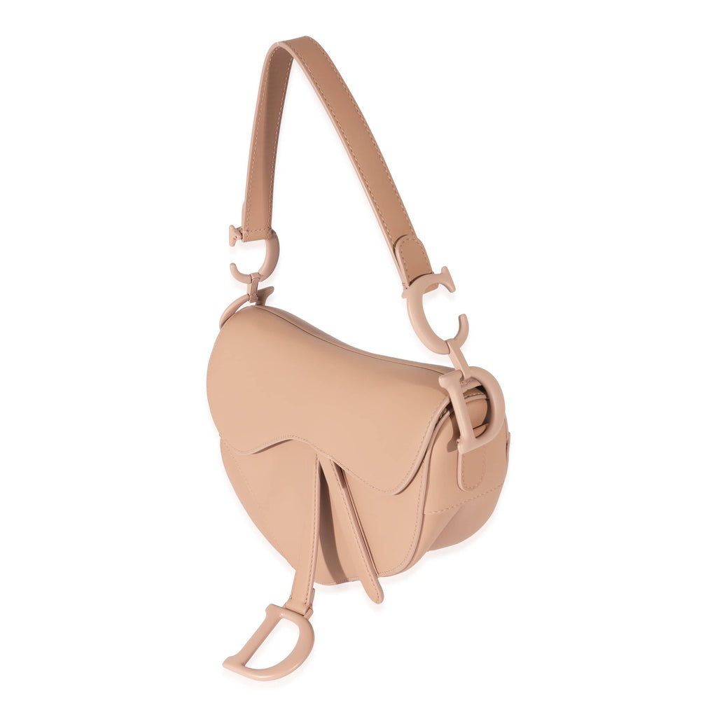 Christian Dior Beige Leather Ultramatte Saddle Bag