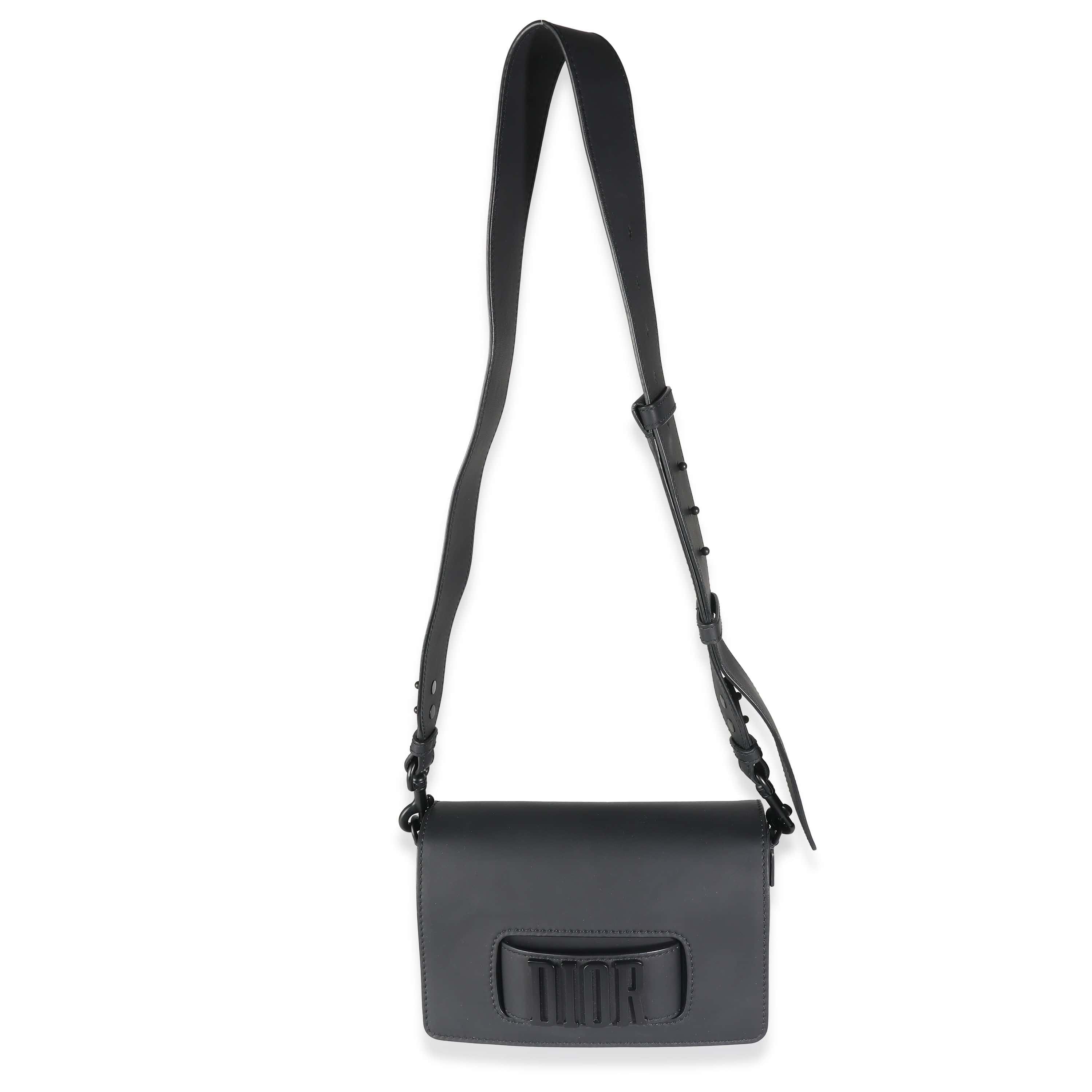 Christian Dior Christian Dior Black Ultramatte Calfskin Dio(r)revolution Flap Bag