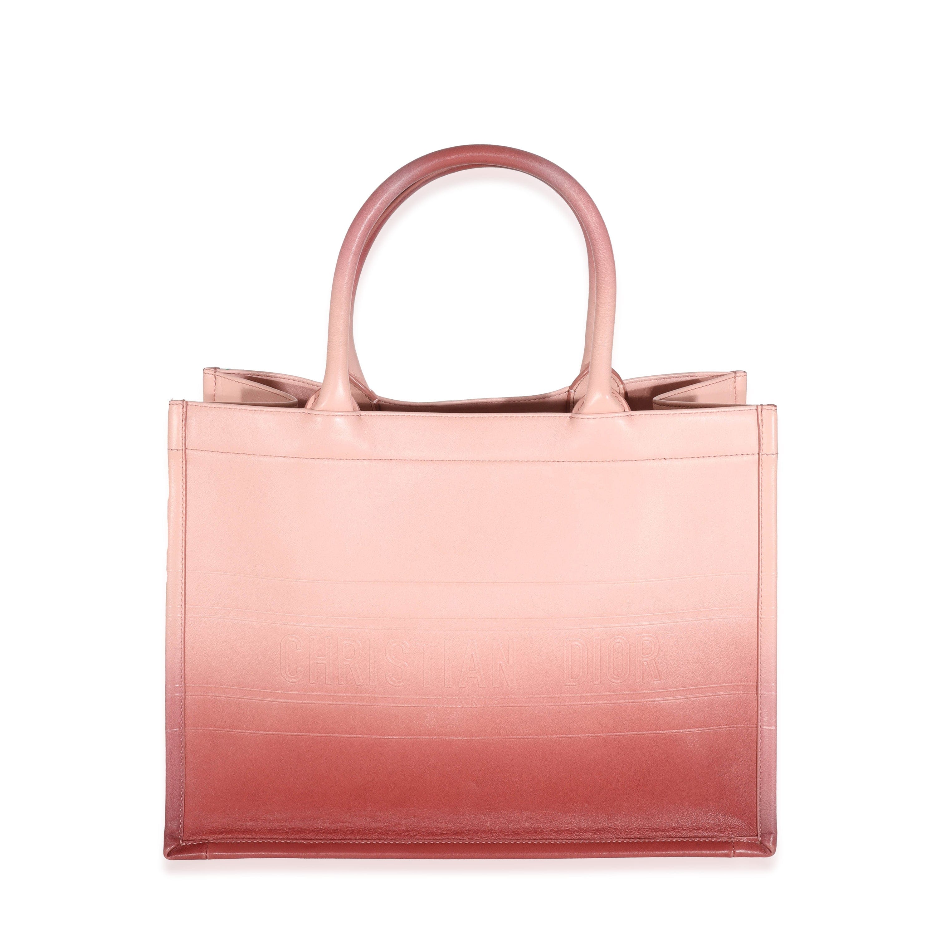 Christian Dior Christian Dior Pink Gradient Leather Medium Book Tote