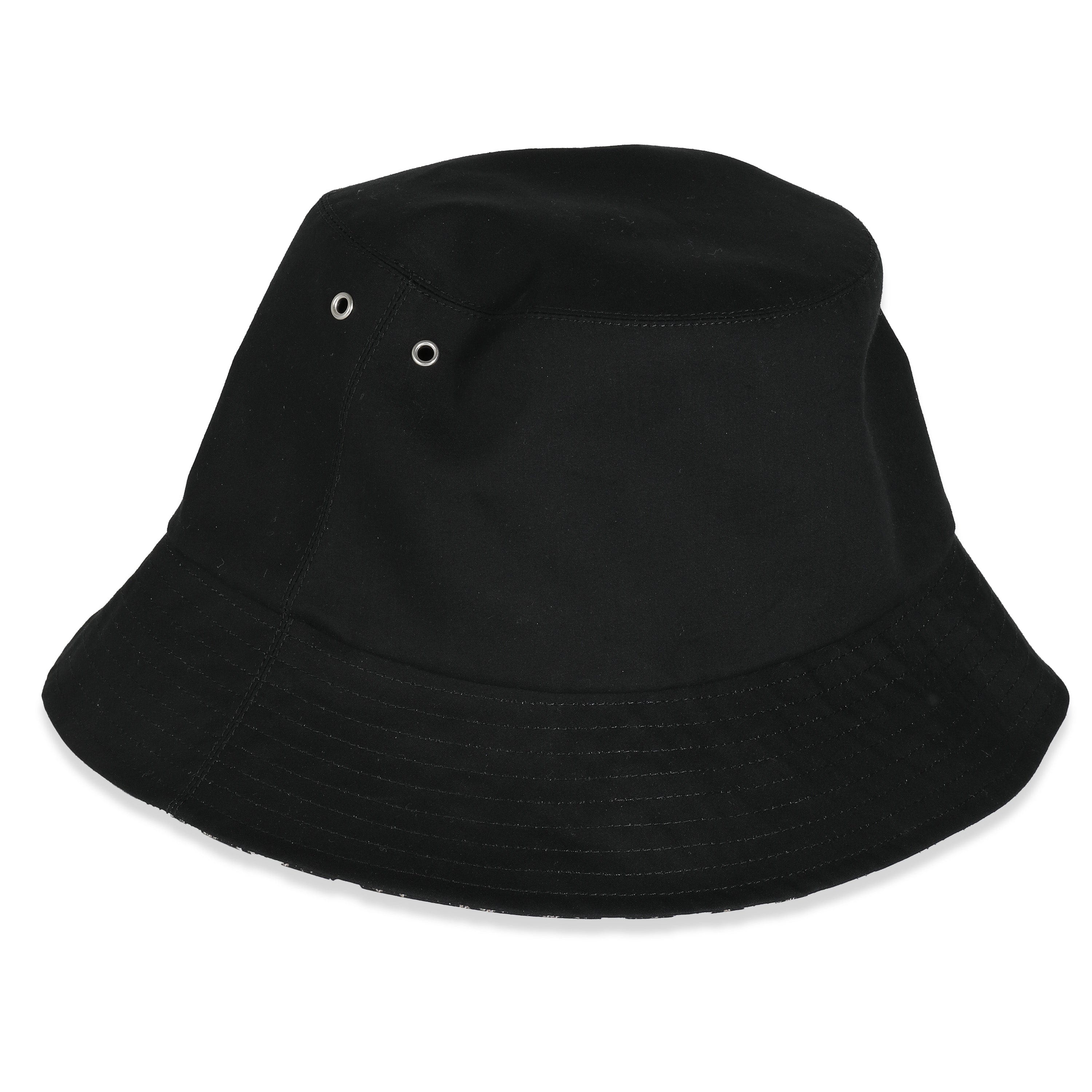 Christian Dior Black Oblique Reversible Teddy-D Brim Bucket Hat 59