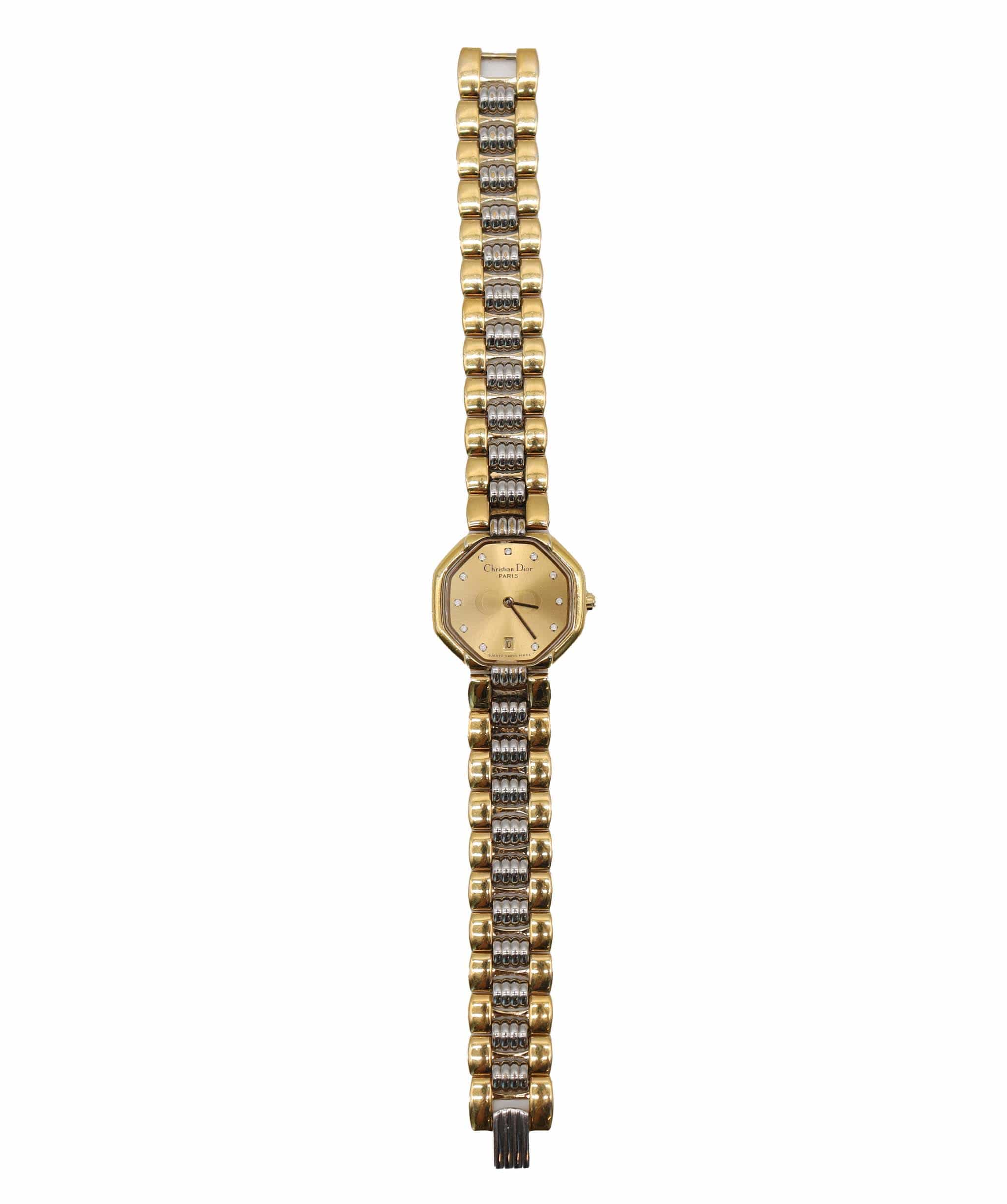 Christian Dior Christian Dior Octagon D48-133 Ladies' Watch, Date, Gold, Quartz Watch, octagon, Christian Dior 90317030 DXBS6390