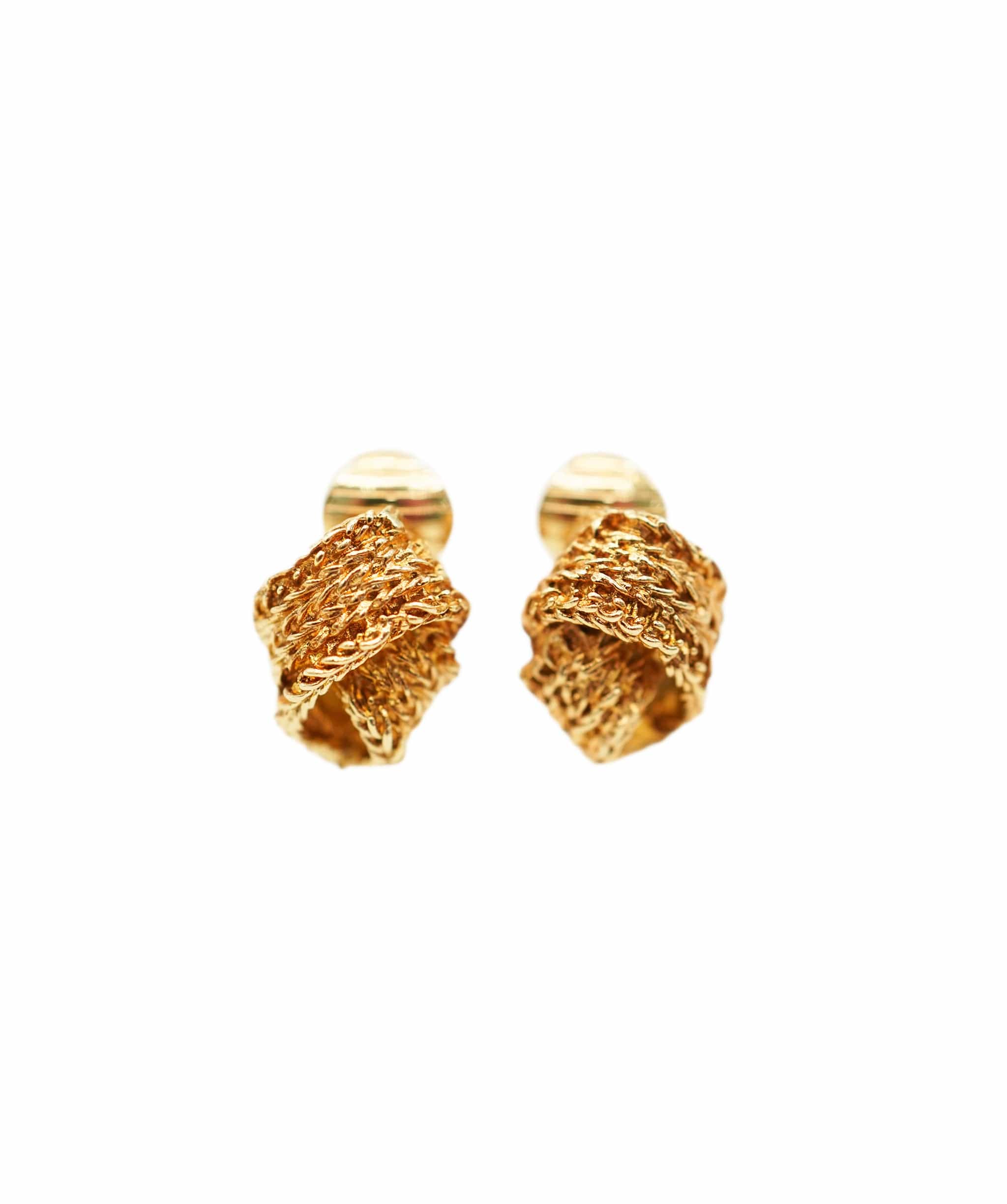 Christian Dior Dior small knot gold clips ons - AJC0804