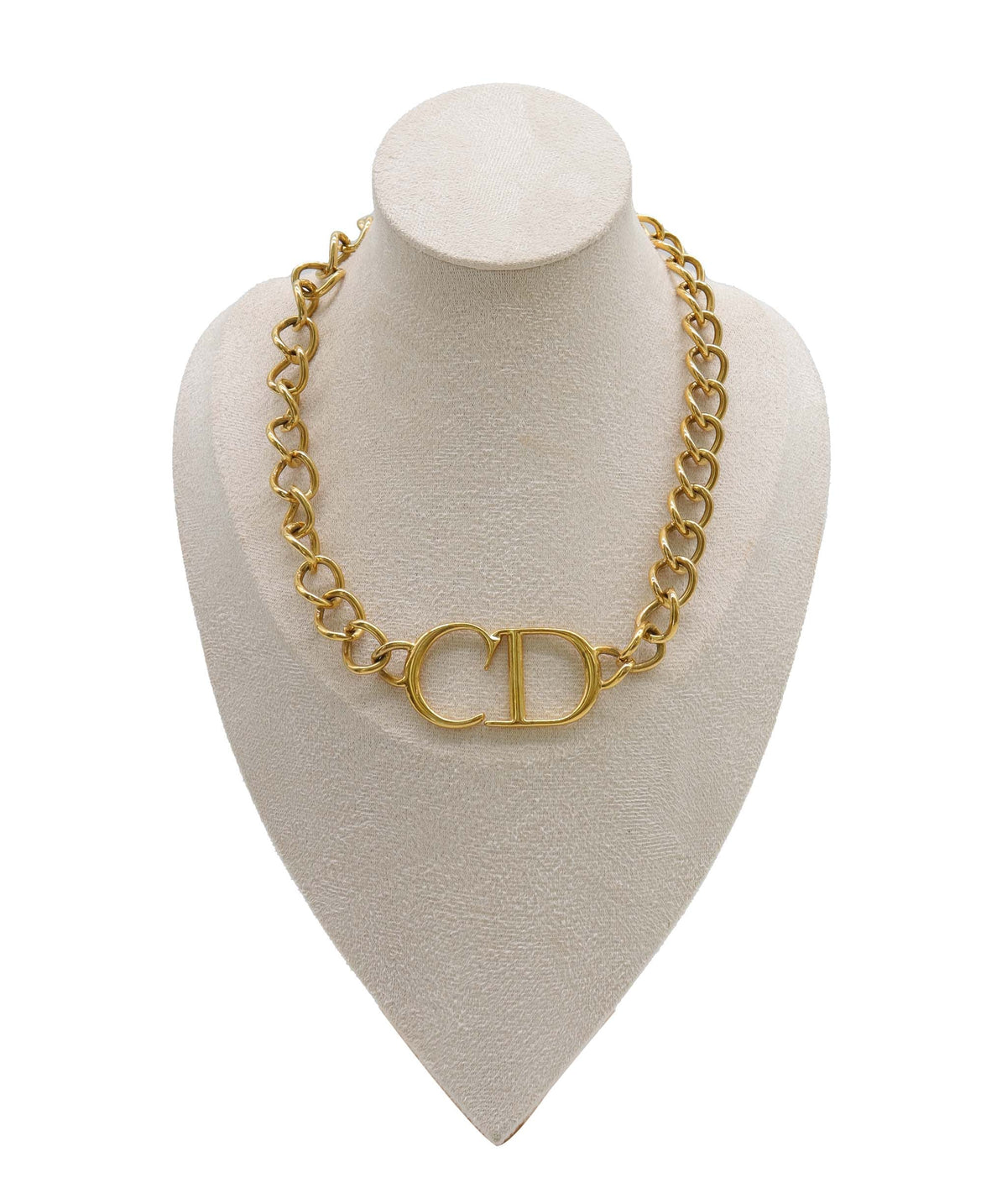Christian Dior RARE COLLECTIBLE Dior Galliano Era Vintage Gold CD Choker DXBK0240