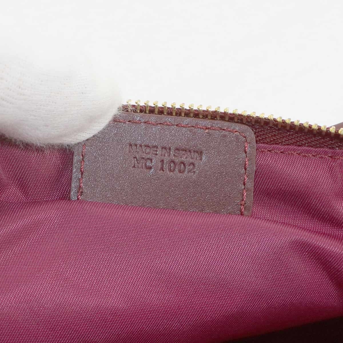 Christian Dior Christian Dior Trotter Saddle Schultertasche Canvas Leder Bordeaux 90295958