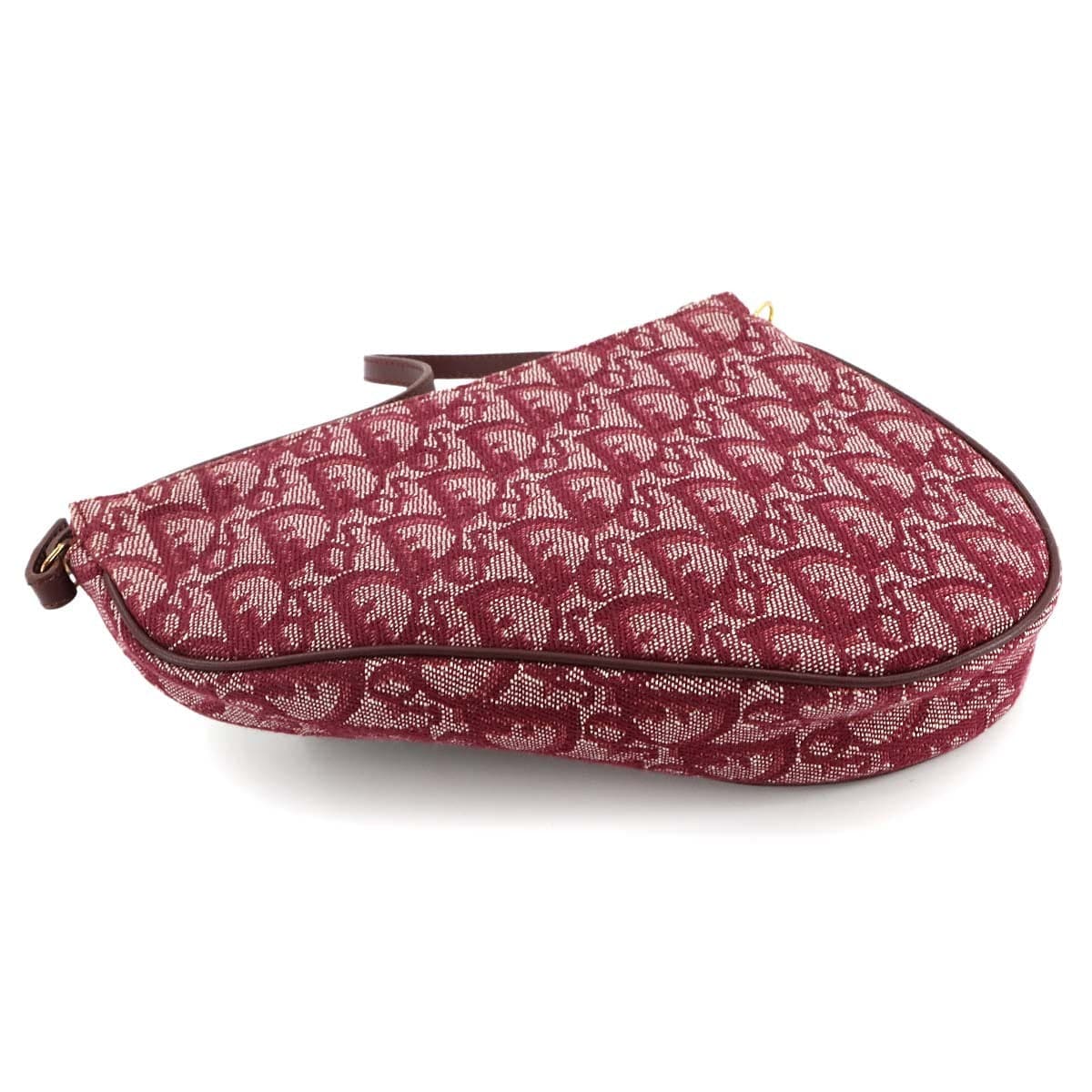 Christian Dior Christian Dior Trotter Saddle Schultertasche Canvas Leder Bordeaux 90295958