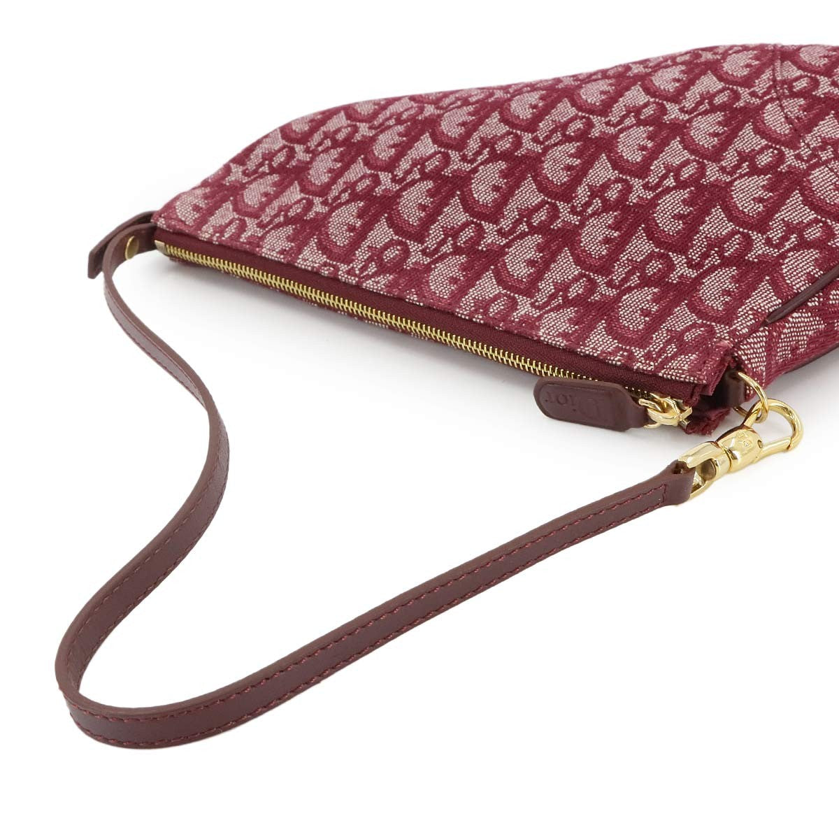Christian Dior Christian Dior Trotter Saddle Schultertasche Canvas Leder Bordeaux 90295958