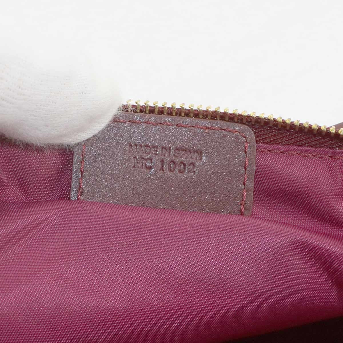 Christian Dior Christian Dior Trotter Saddle Schultertasche Canvas Leder Bordeaux 90295958