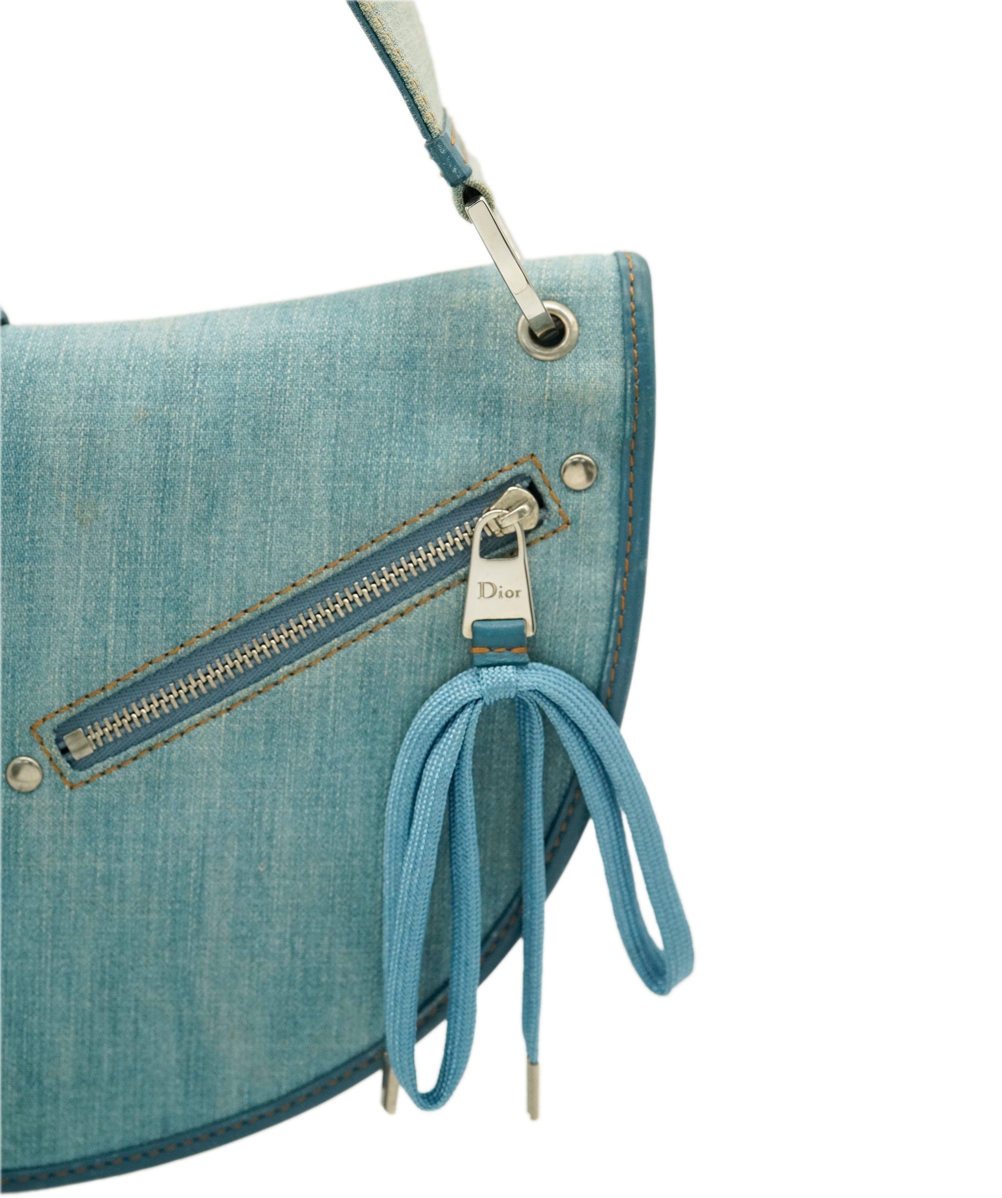 Christian Dior Dior Admit it Denim Shoulder Bag Blue - DXBS1830