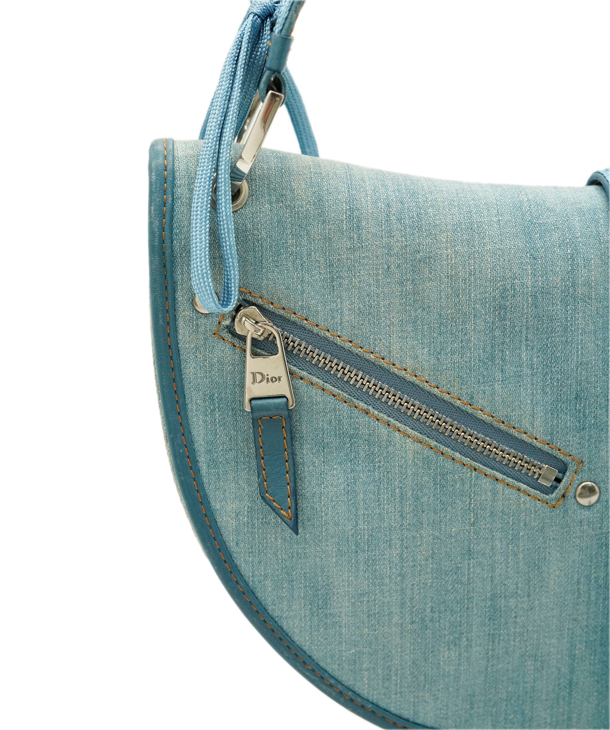 Christian Dior Dior Admit it Denim Shoulder Bag Blue - DXBS1830