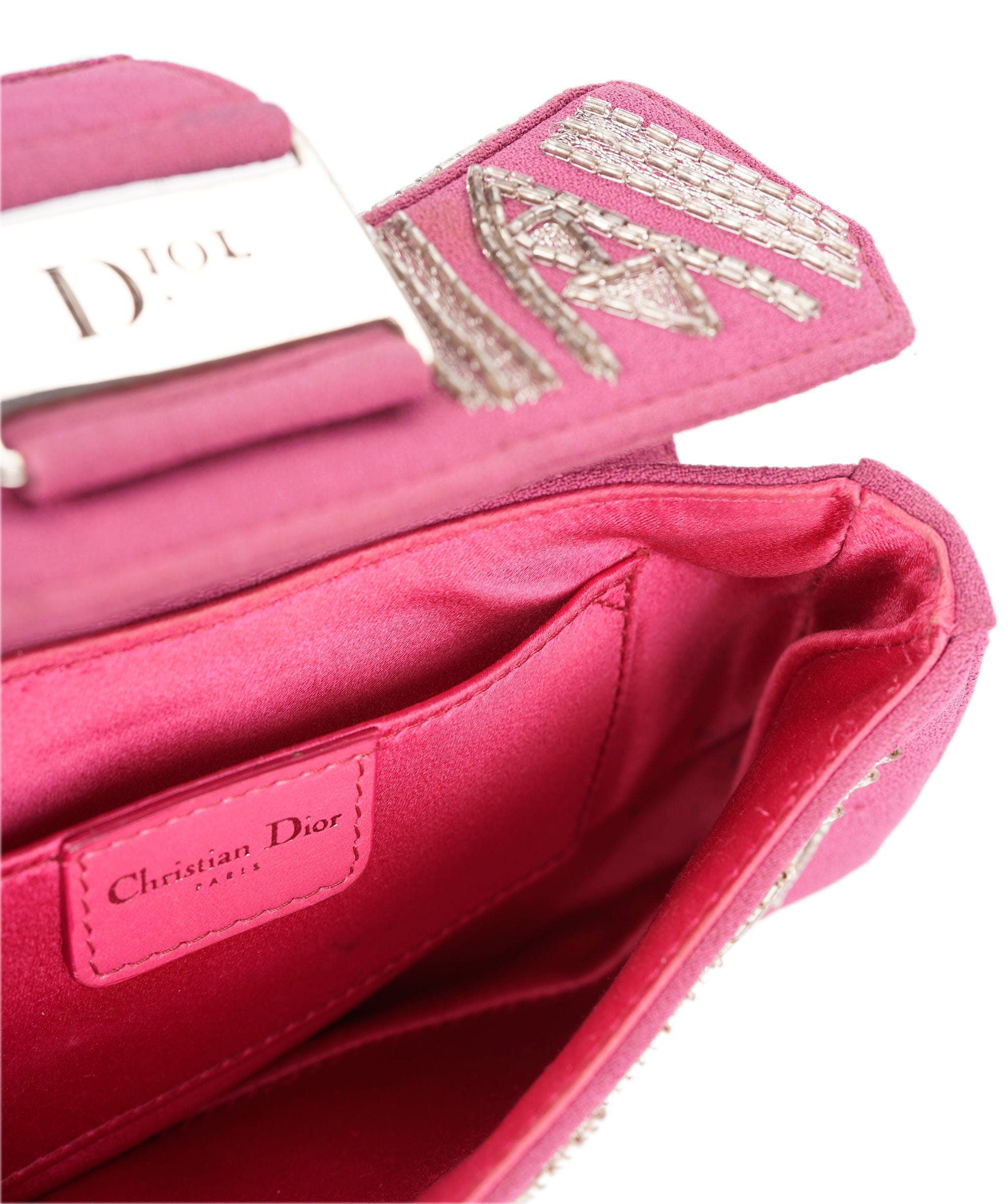 Christian Dior Dior Beaded Clutch Bag Purple DXBS1835