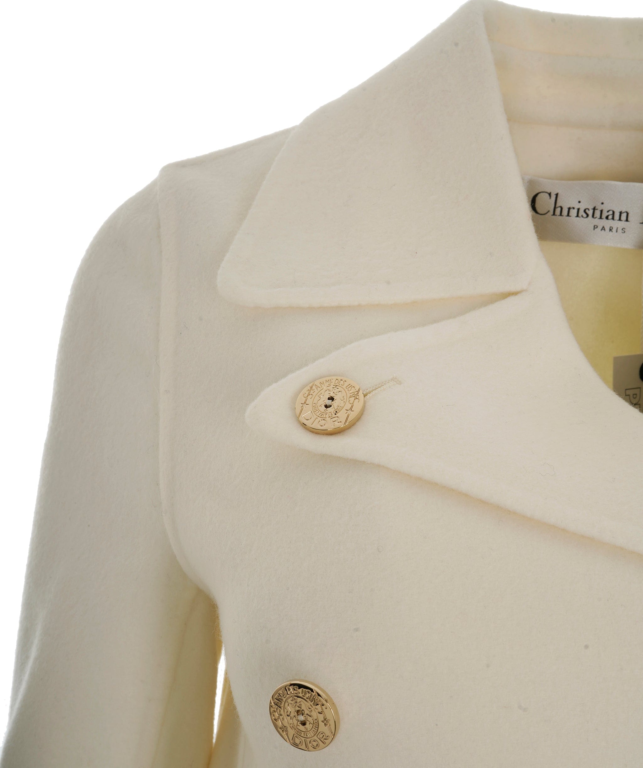 Christian Dior Christian Dior 2023 White Wool Double Breasted Tailored Coat*RRP £6000* ALC1838