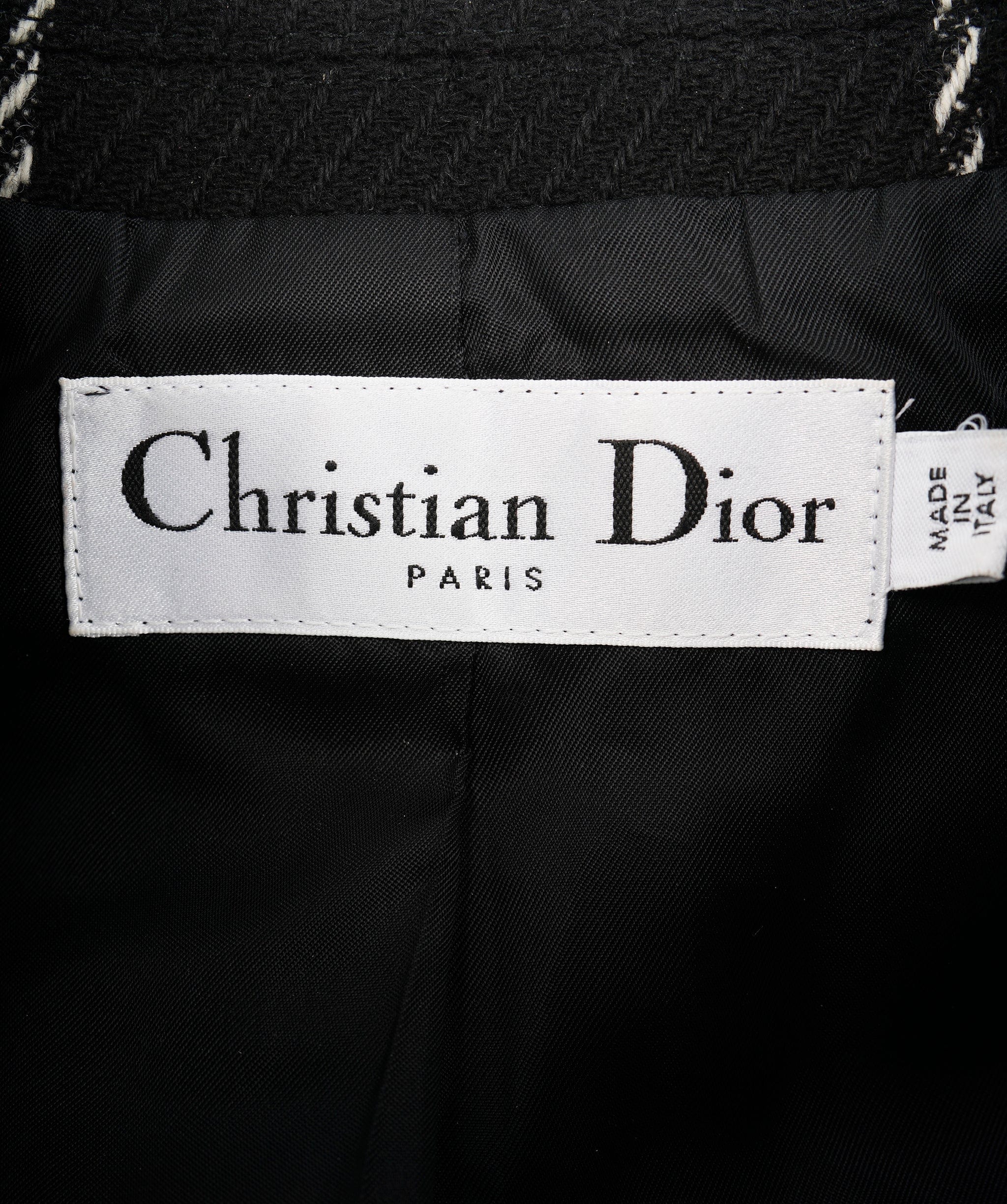 Christian Dior Christian Dior Black and White Wool Blazer ALC1808