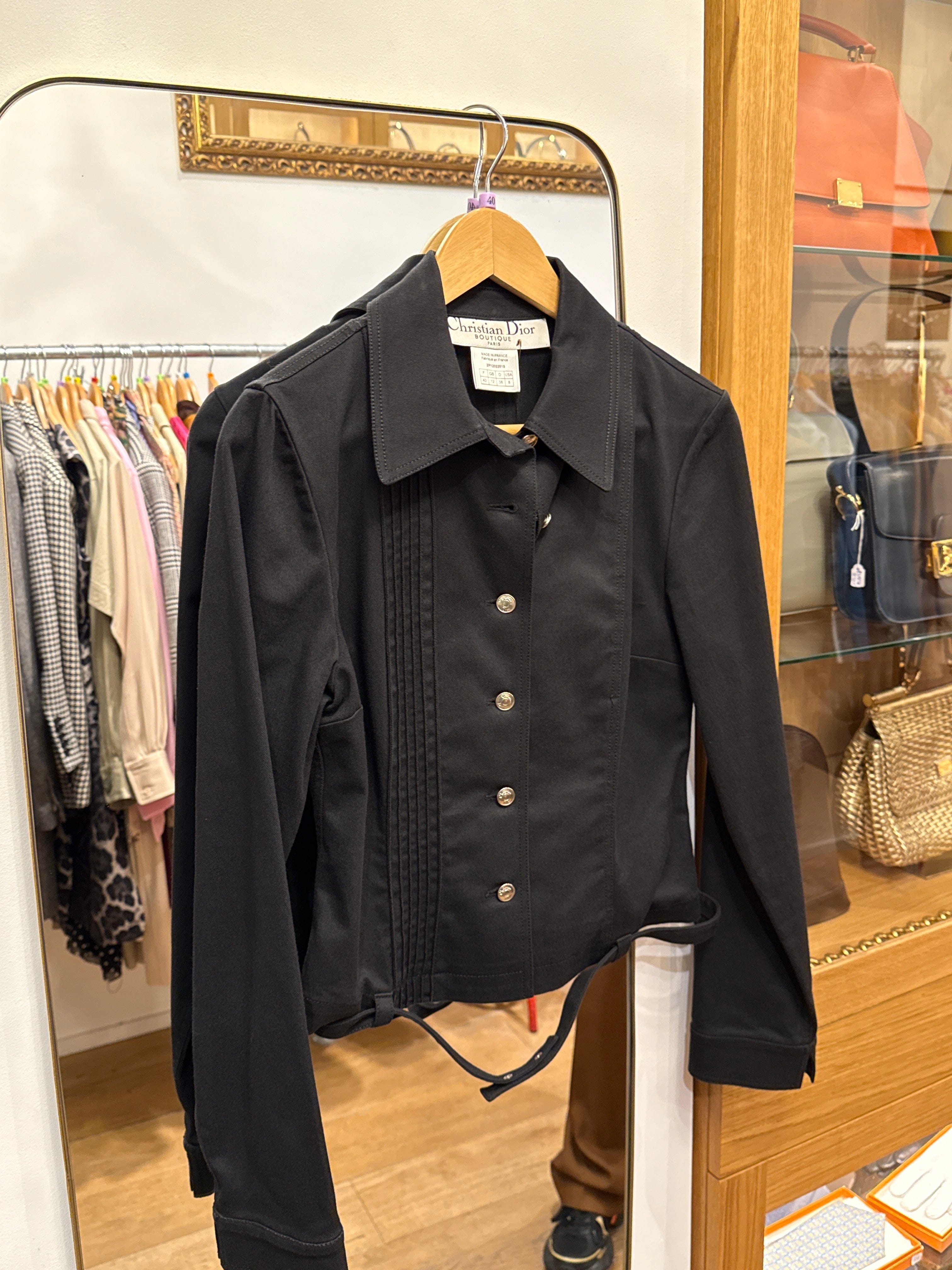 Christian Dior Christian Dior black jean jacket AGC3063