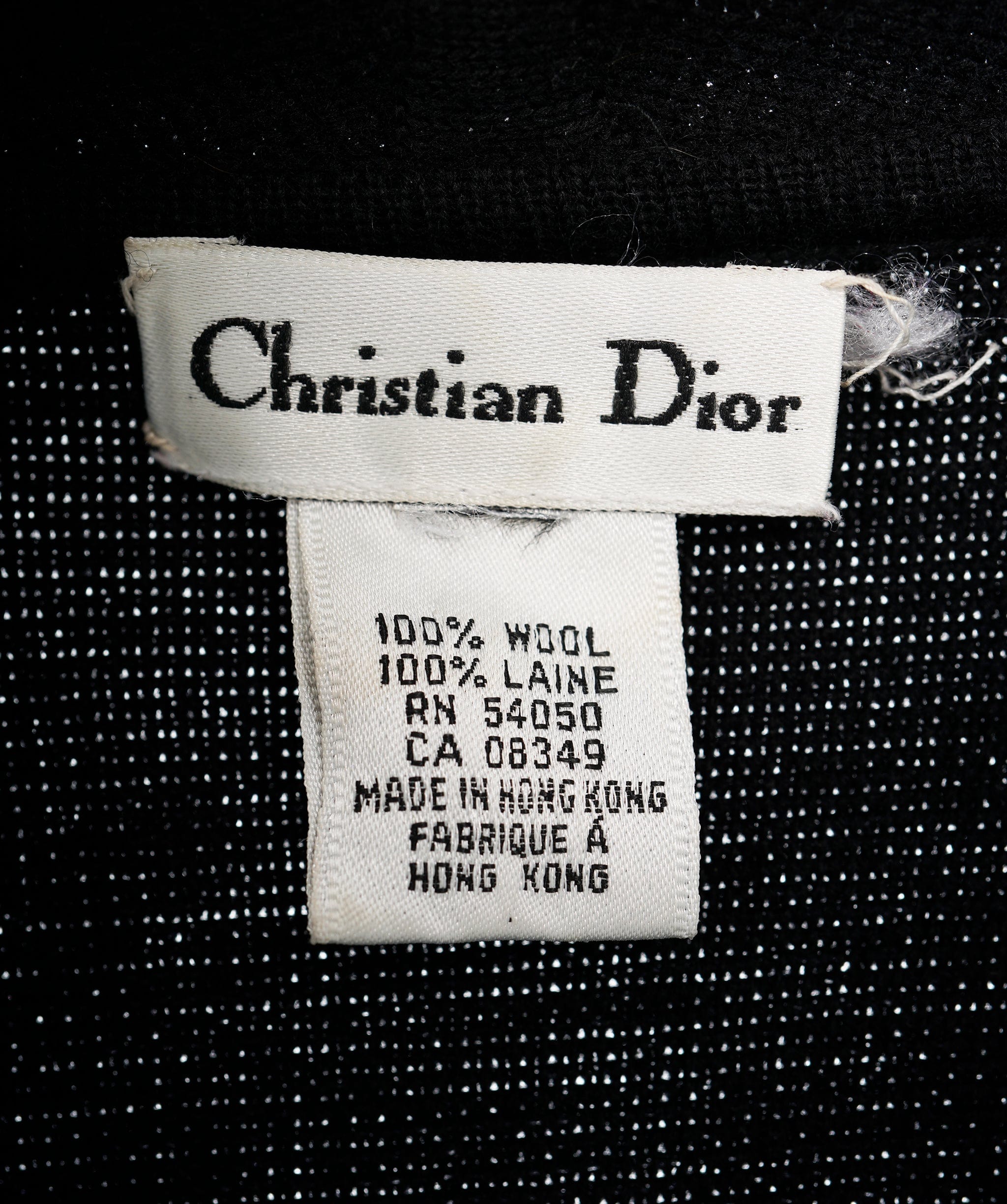 Christian Dior Christian Dior Black Knit Double Breasted Cardigan  ALC1387