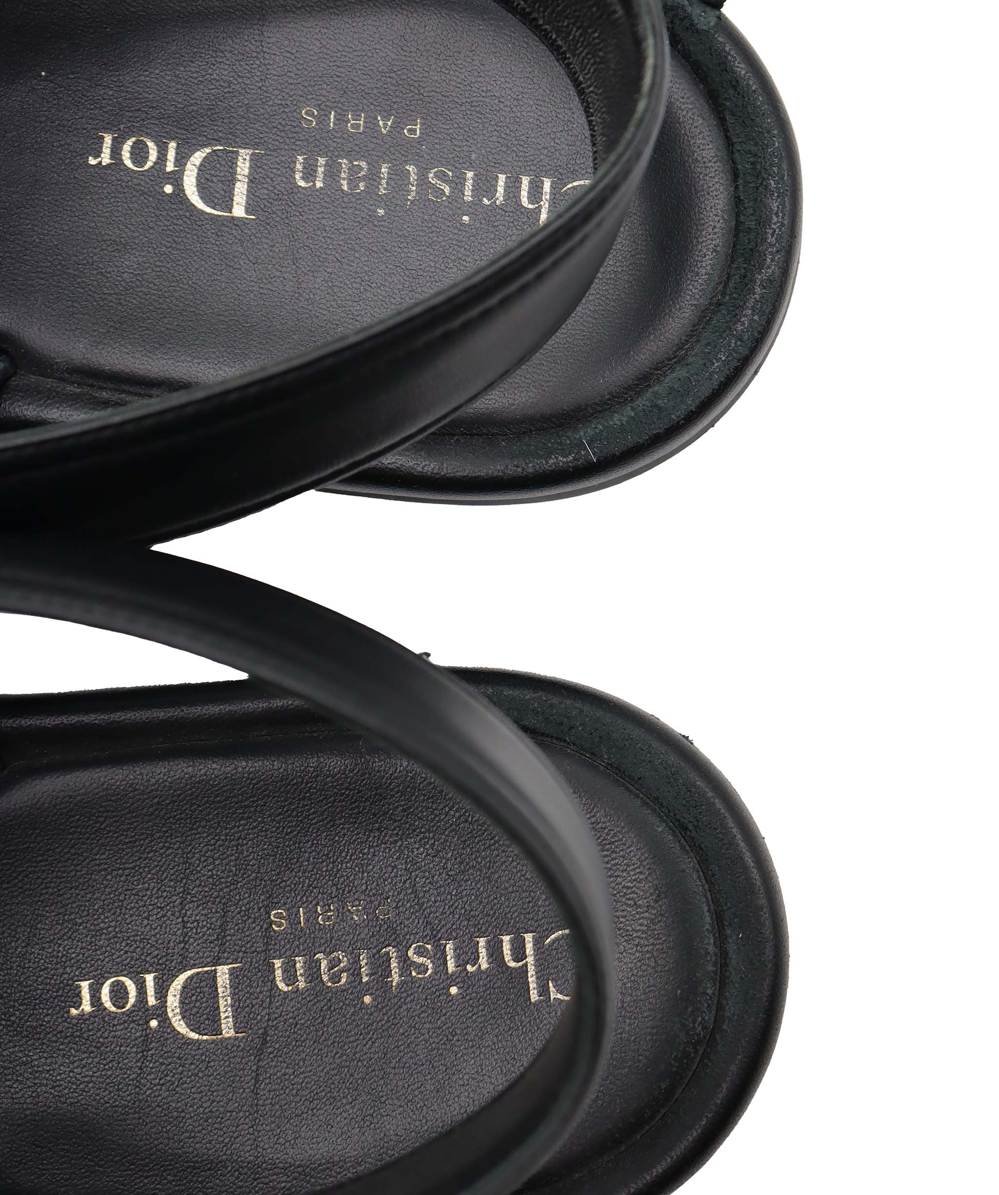 Christian Dior Christian Dior Black Leather Sandals Size 40 AGC3183