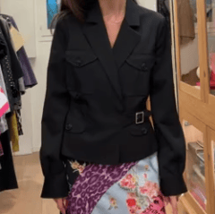 CHRISTIAN DIOR CHRISTIAN DIOR Black safari bar jacket AGC3792