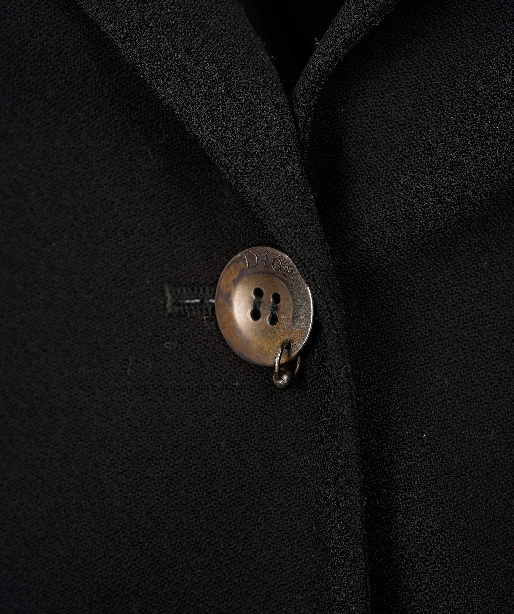 Christian Dior Christian Dior black wool and leather suit AGC2628