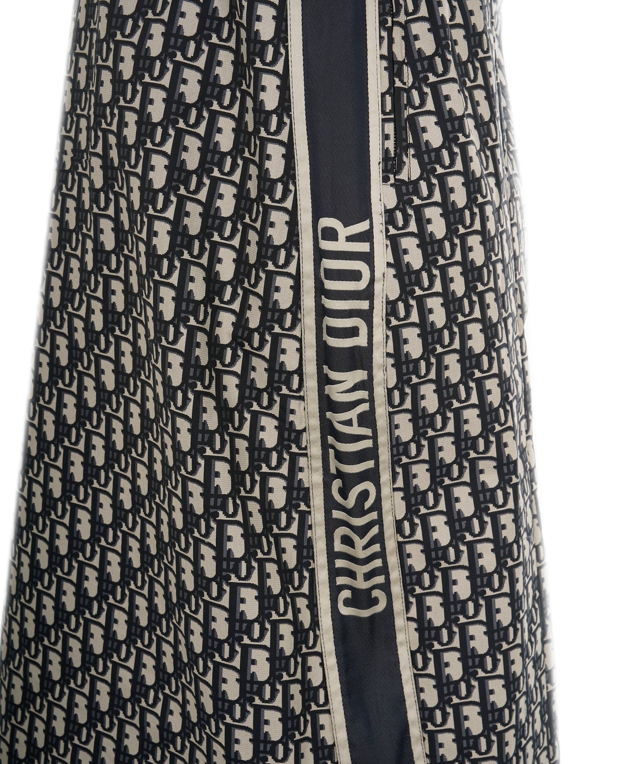 1975【希少】Dior SPORTS 刻印バックル リネン混 スカート Christian Dior Blue Oblique Logo Skirt ALC1882 – Luxury Promise