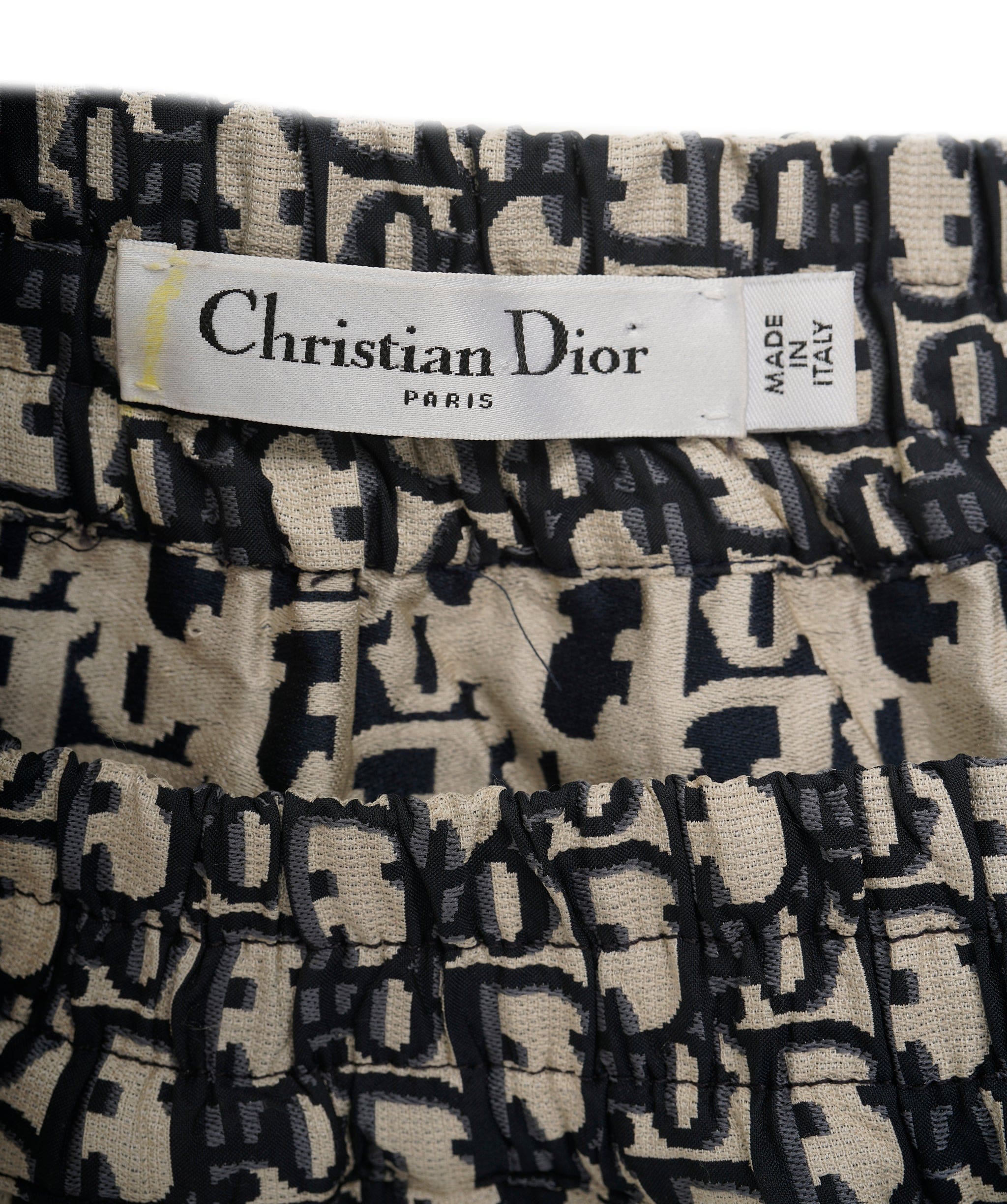 Christian Dior Christian Dior Blue Oblique Logo Skirt ALC1882