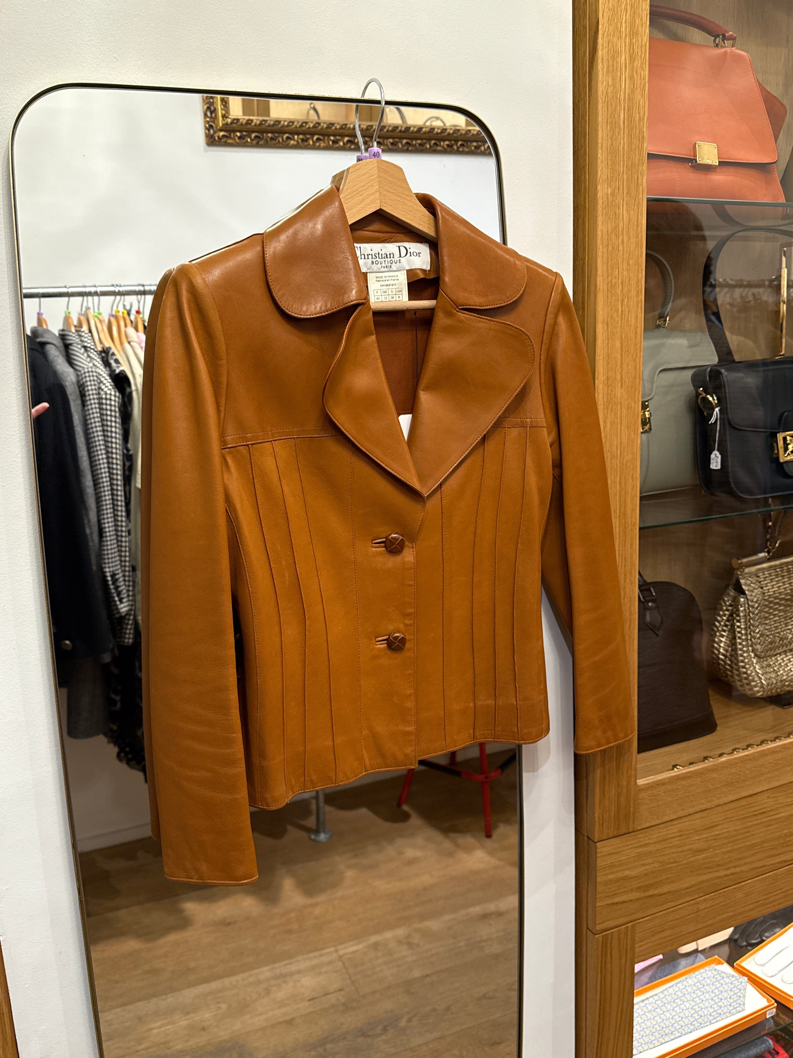 Christian Dior Christian Dior Brown leather jacket AGC3032