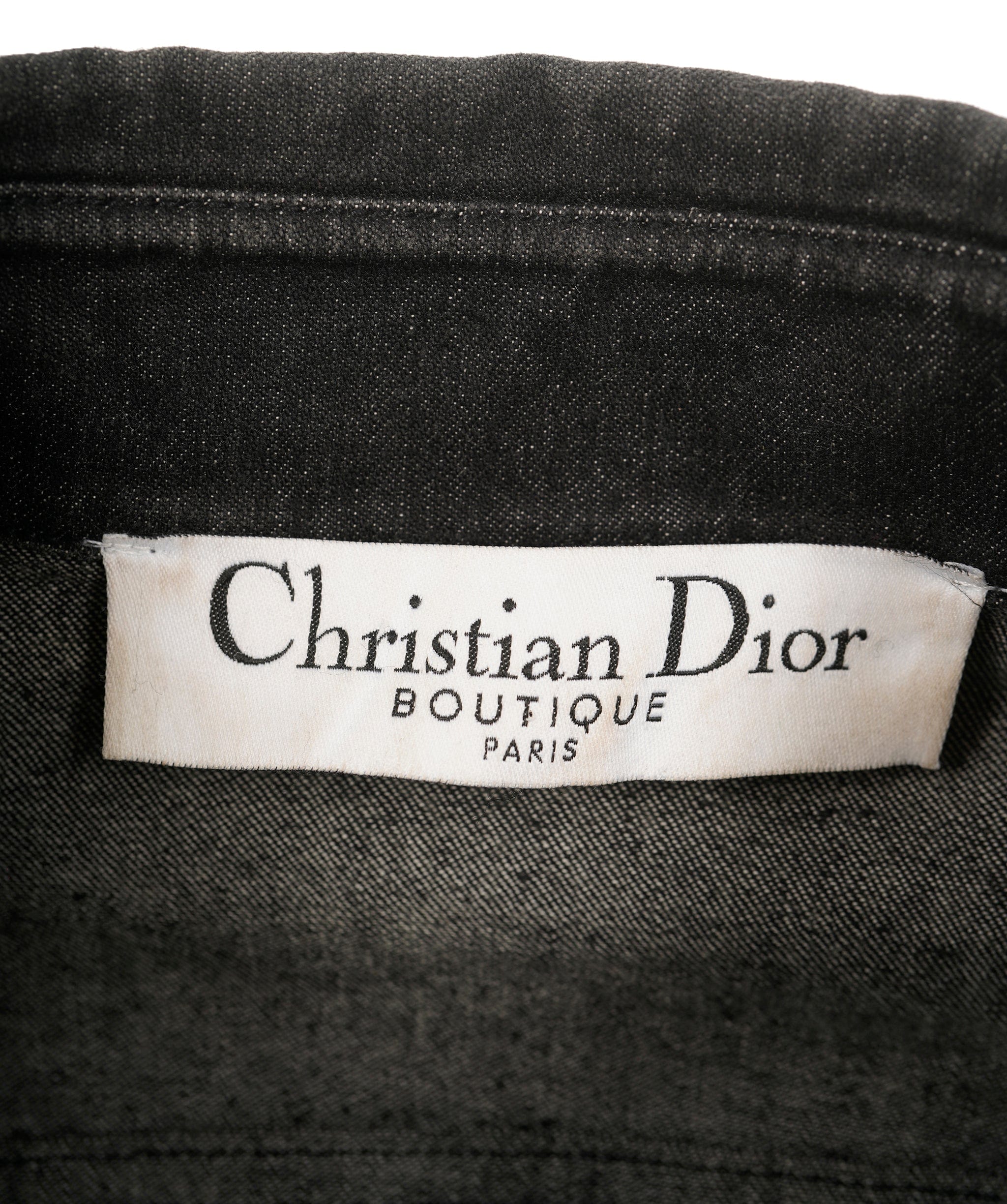 Christian Dior Christian Dior by John Galliano 2006 Black Floral Motif Denim Jacket ALC1836