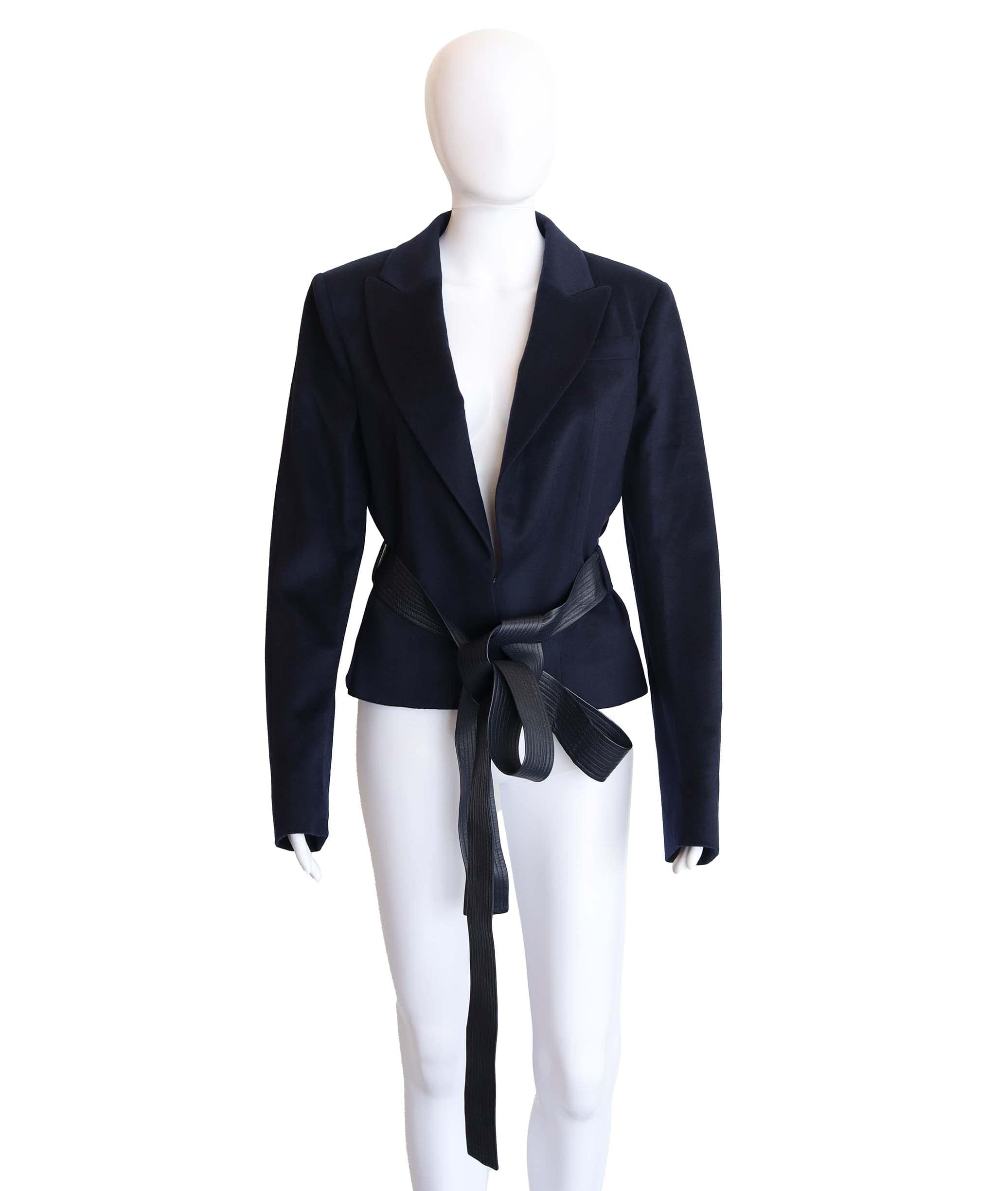 Christian Dior CHRISTIAN DIOR Classic cashmere jacket with belt AGC2298