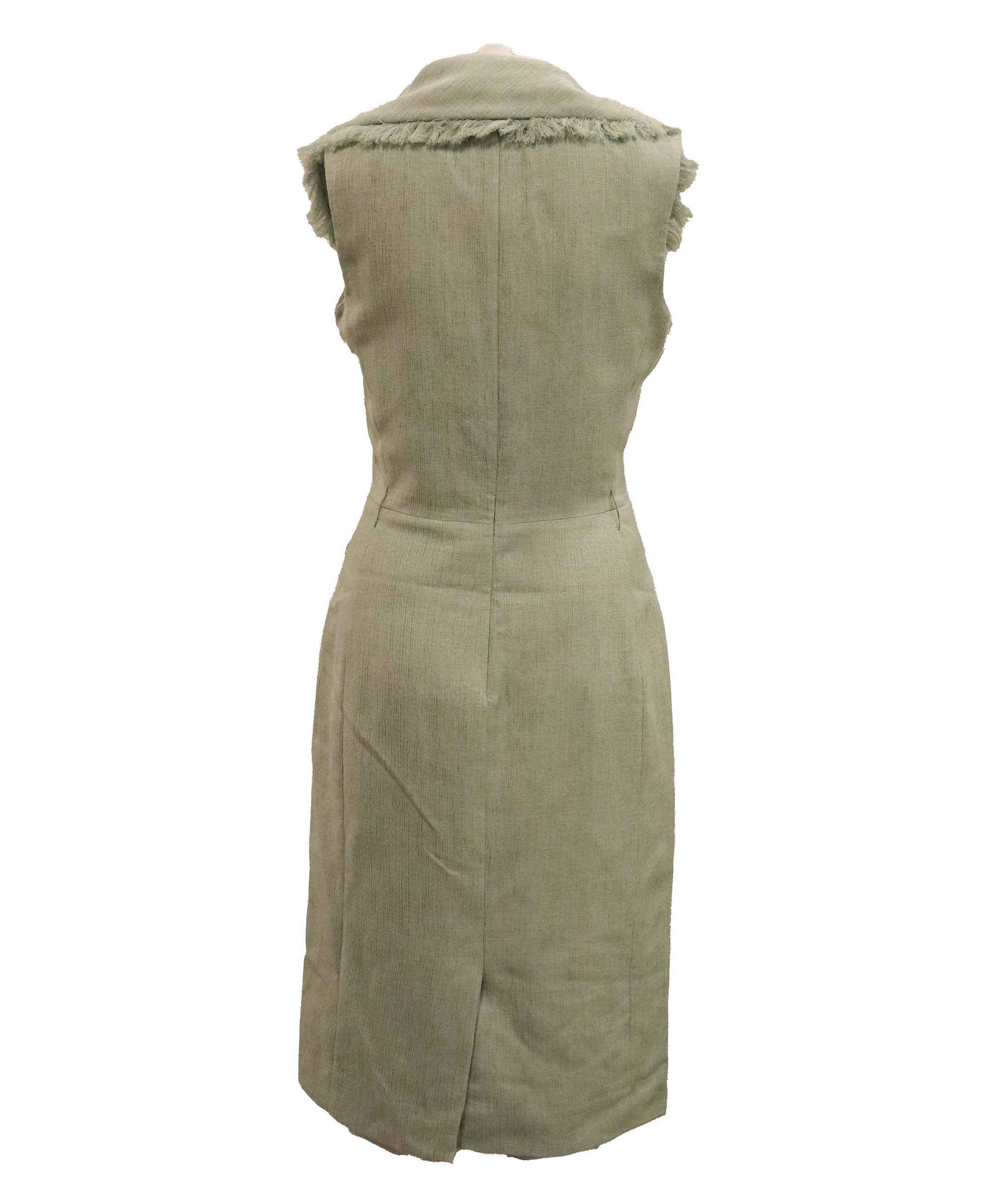 Christian Dior CHRISTIAN DIOR green dress with collar AGC2991