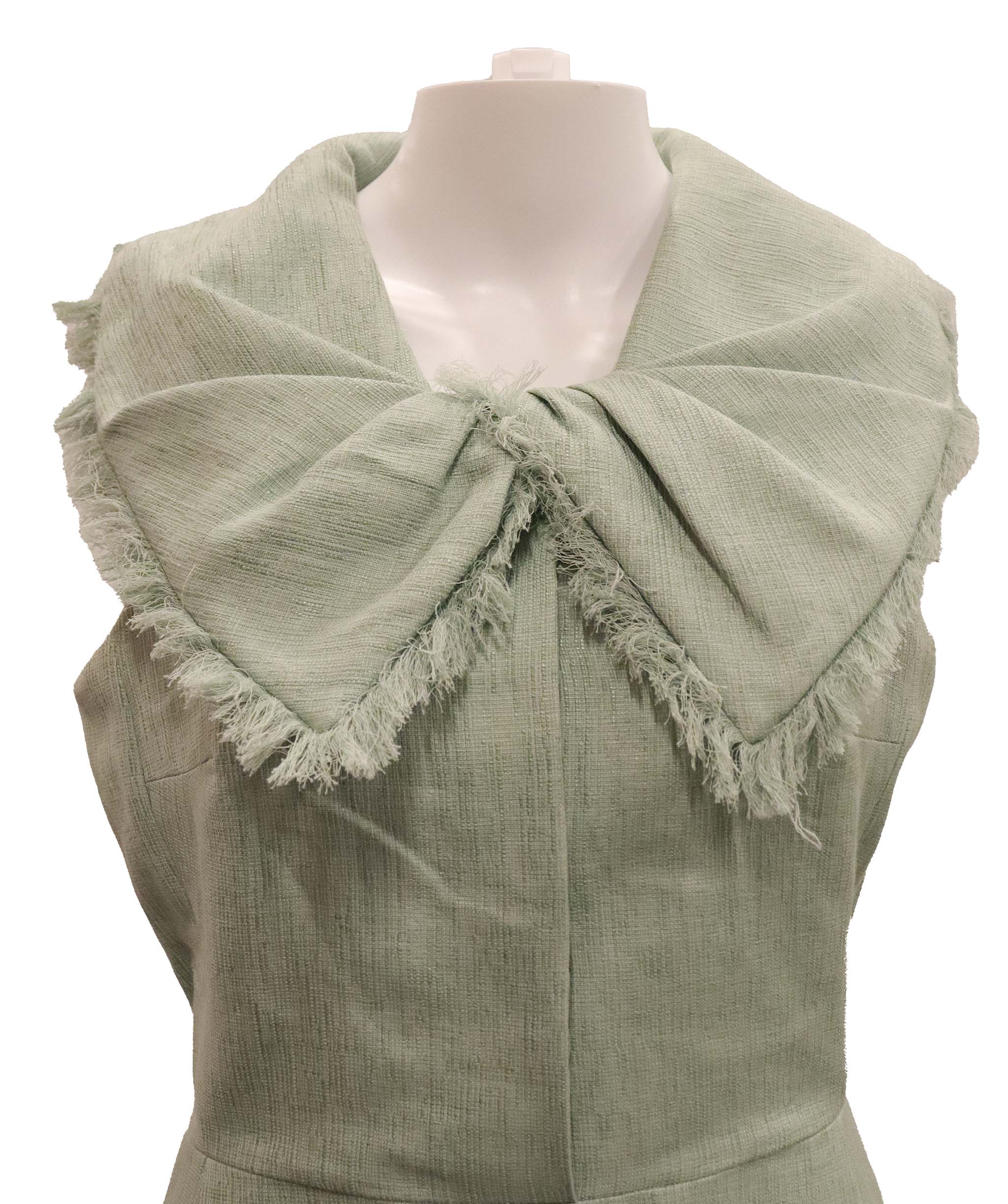 Christian Dior CHRISTIAN DIOR green dress with collar AGC2991