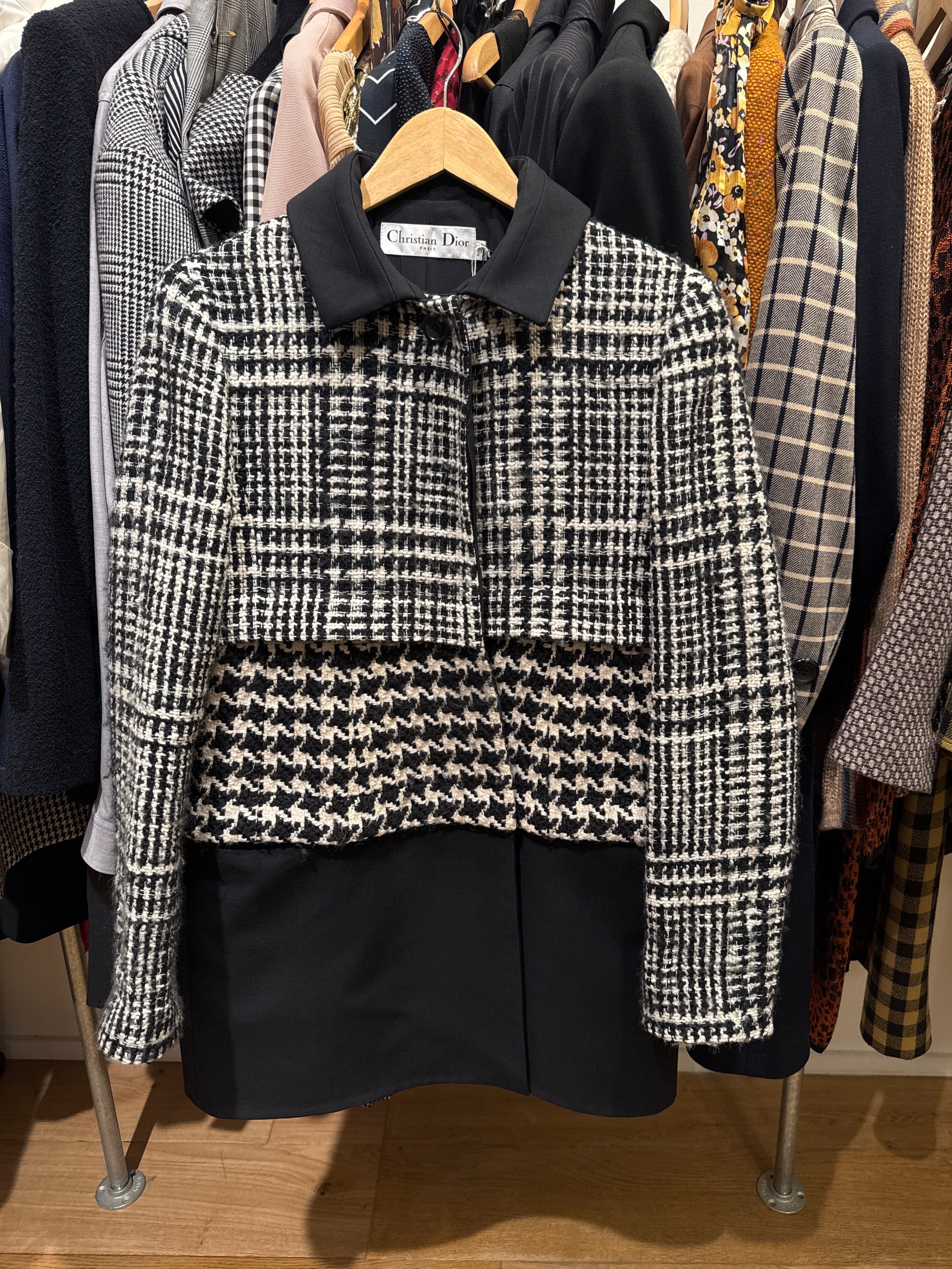 Christian Dior CHRISTIAN DIOR Houndstooth Coat AGC2305